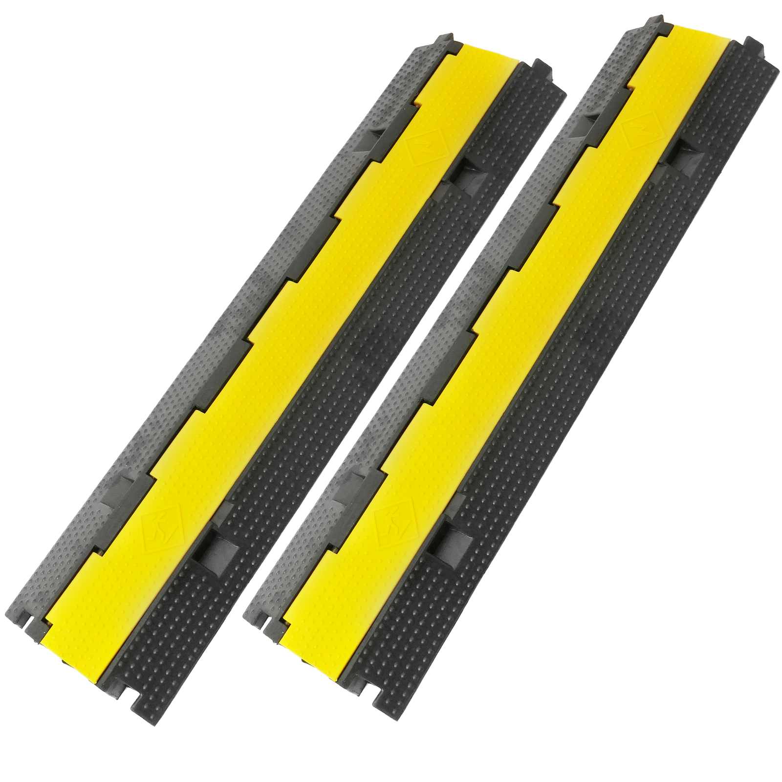 Pasacables de suelo para protección de cables eléctricos de 1 vía 100x13 cm  amarillo rígido - Hiper Herramientas