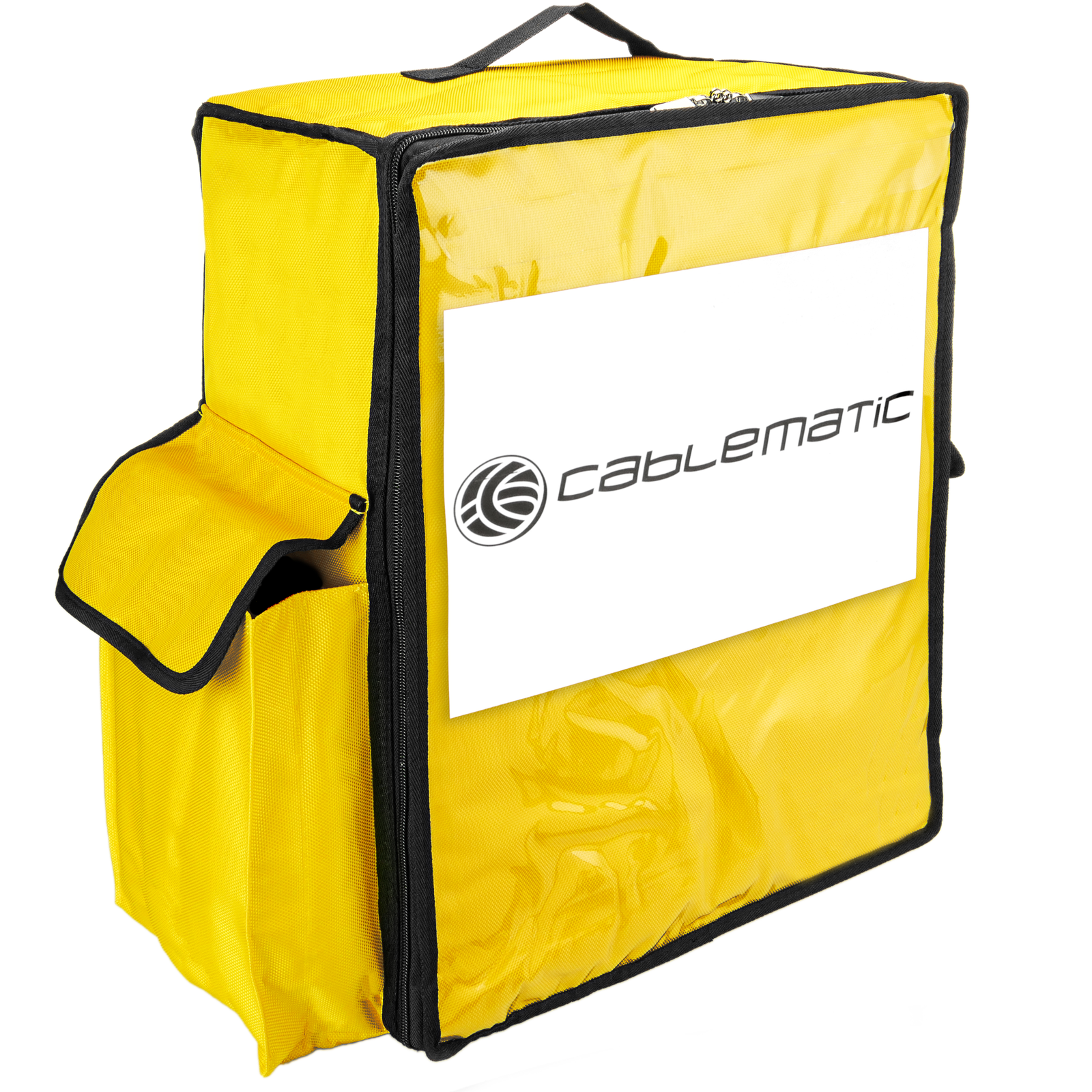 Isothermal backpack 35 x 49 x 25 cm yellow for cookouts and food order  delivery - Cablematic