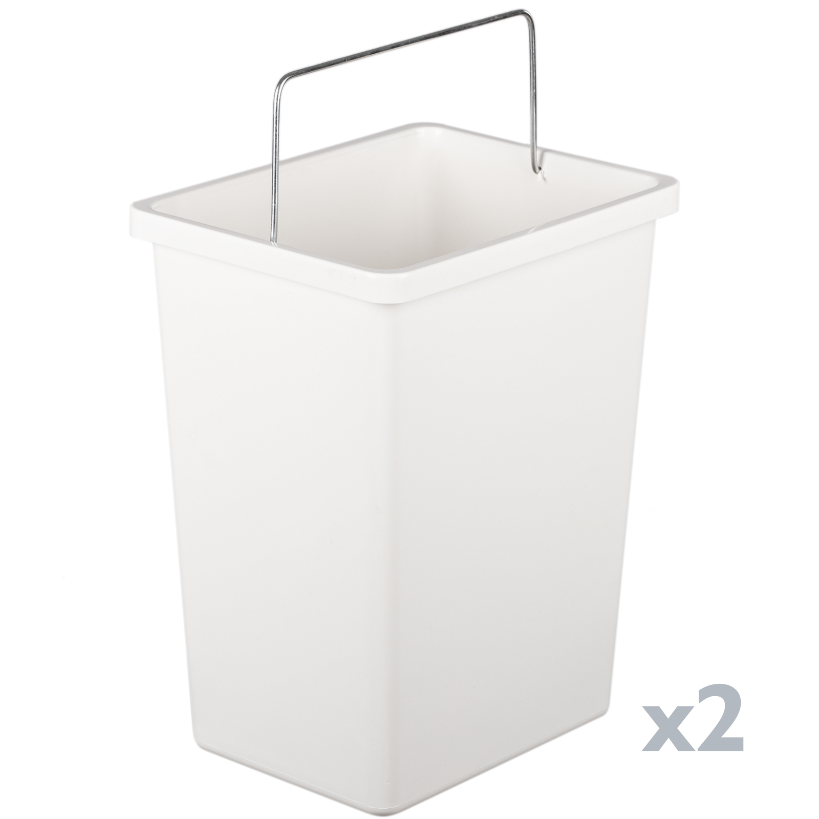 Cubo Basura Metálico 2 x 10,5 L para Mueble de 300 mm