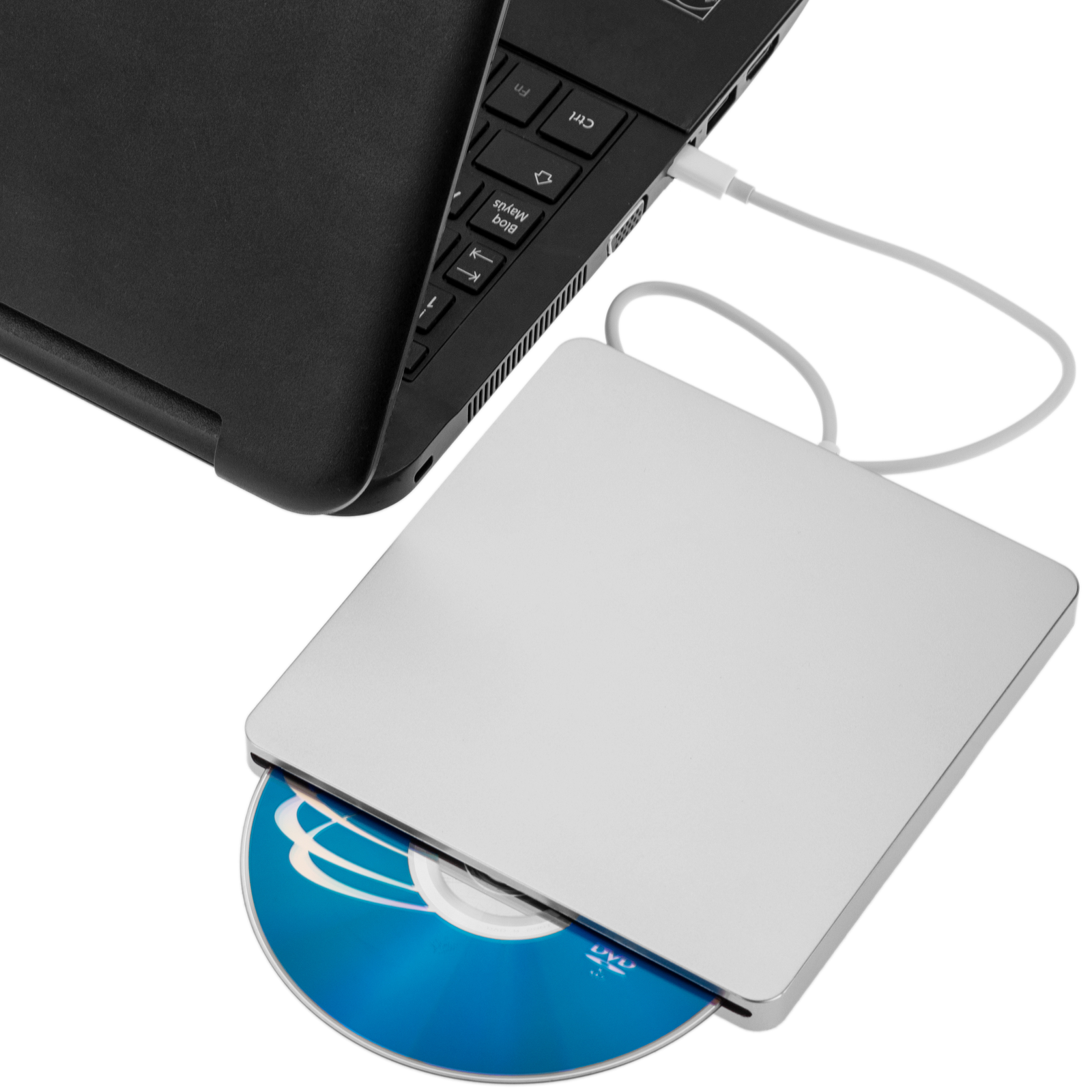 Lector Grabador de CD/DVD externo USB 3.0 con conector USB A