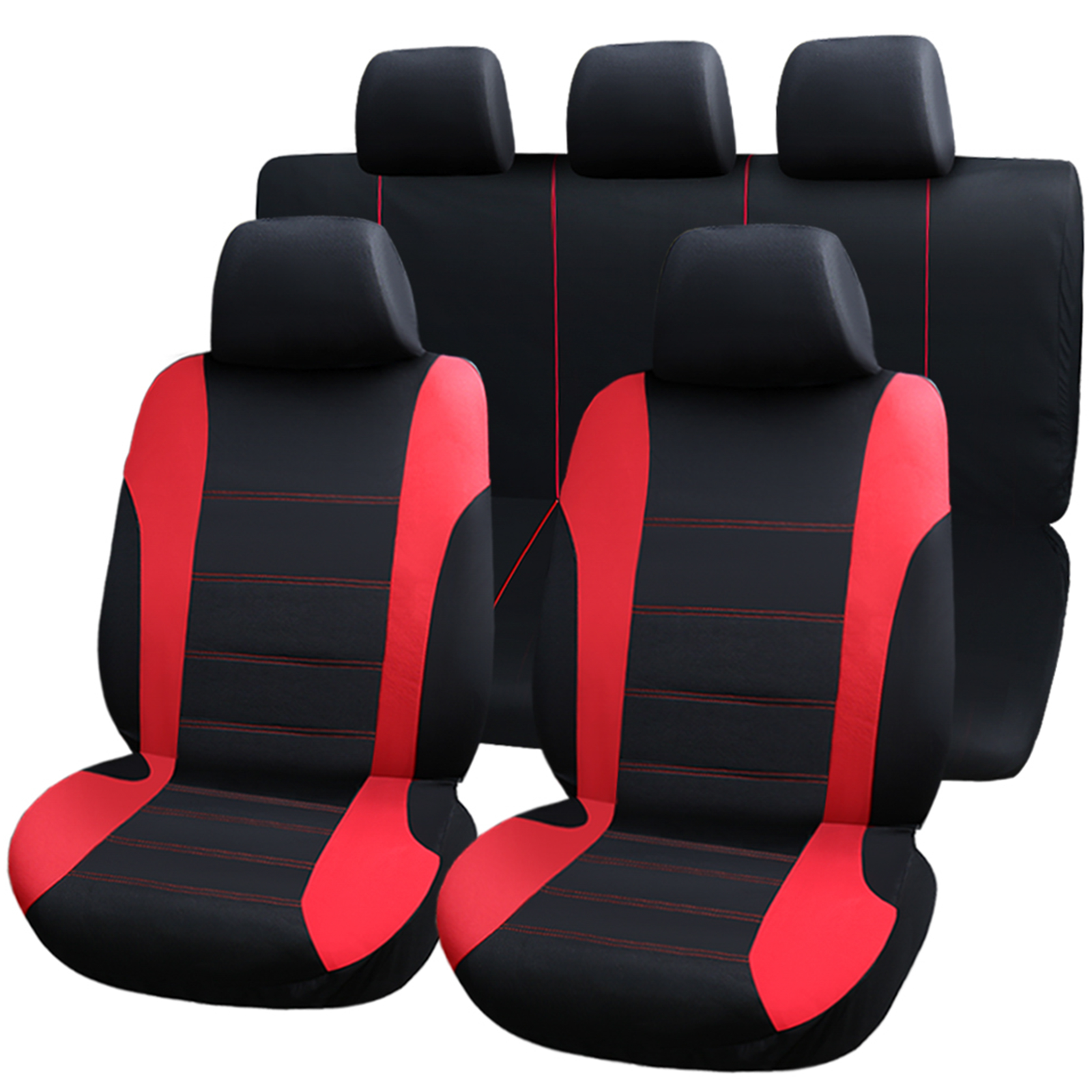 Car seat covers in red. Universal protective covers for 5 car seats