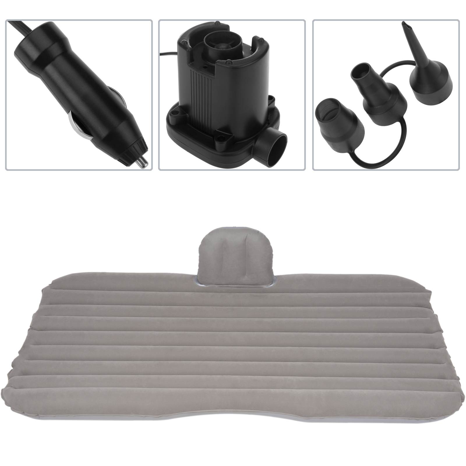 Primematik - Colchón Hinchable Color Gris Kit Completo De Cama Inflable Para  Dormir En Coche Con Bomba De Aire Eléctrico Y Almohadas Inflable Co15100  con Ofertas en Carrefour