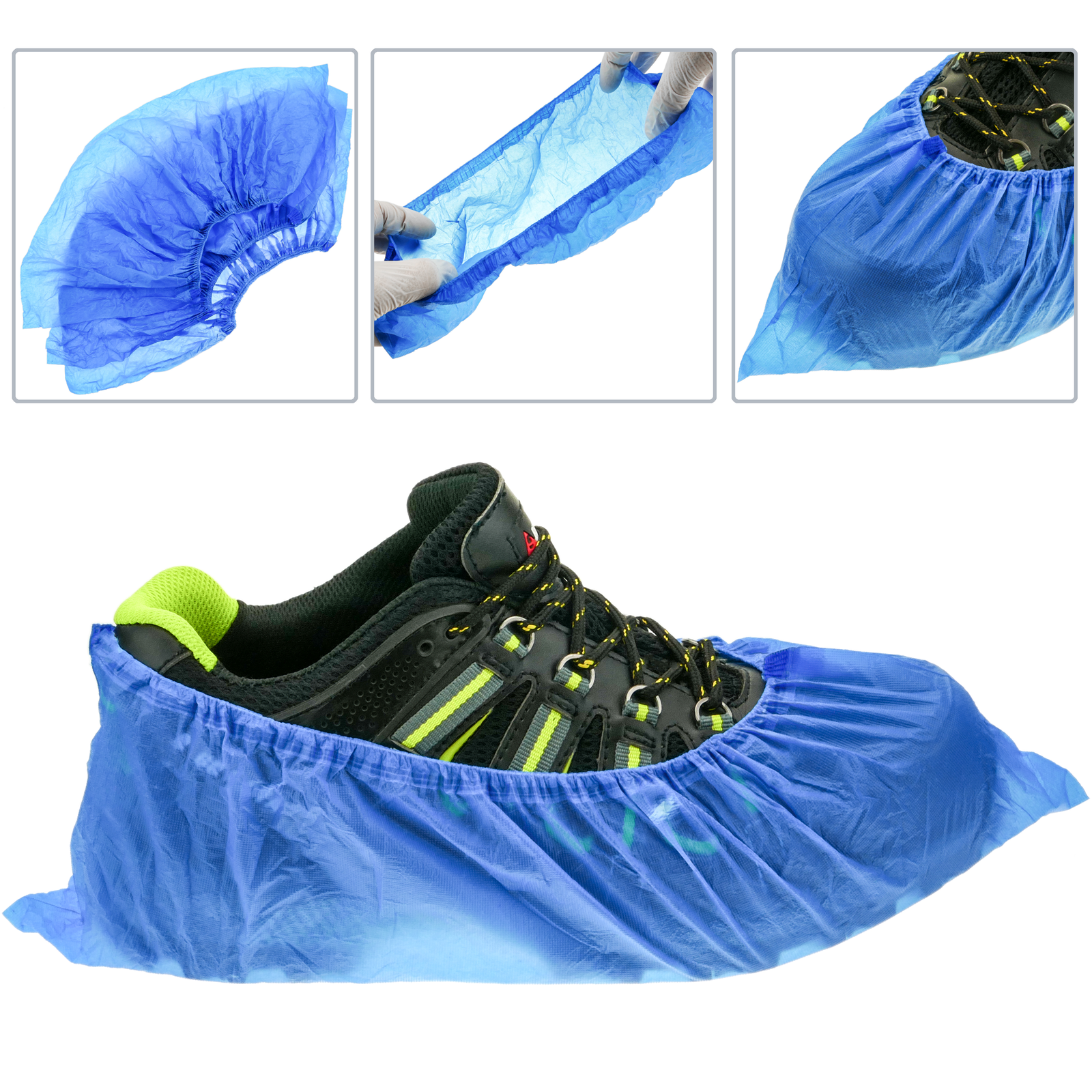 Couvre chaussures jetables pour la protection. Kit de 100 couvres PE -  Cablematic