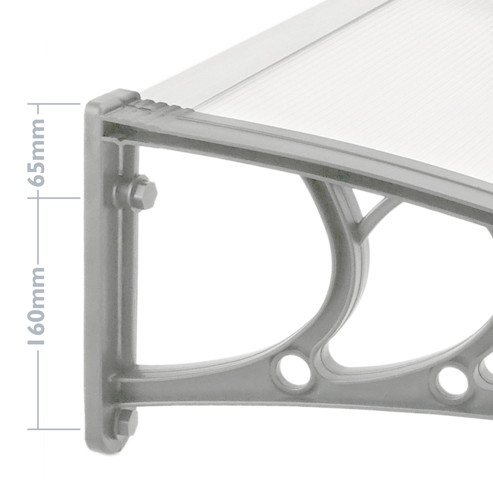 Skecten Marquesina Exterior, Tejadillo de Protección para Puertas Ventanas  contra Sol - 100x300cm