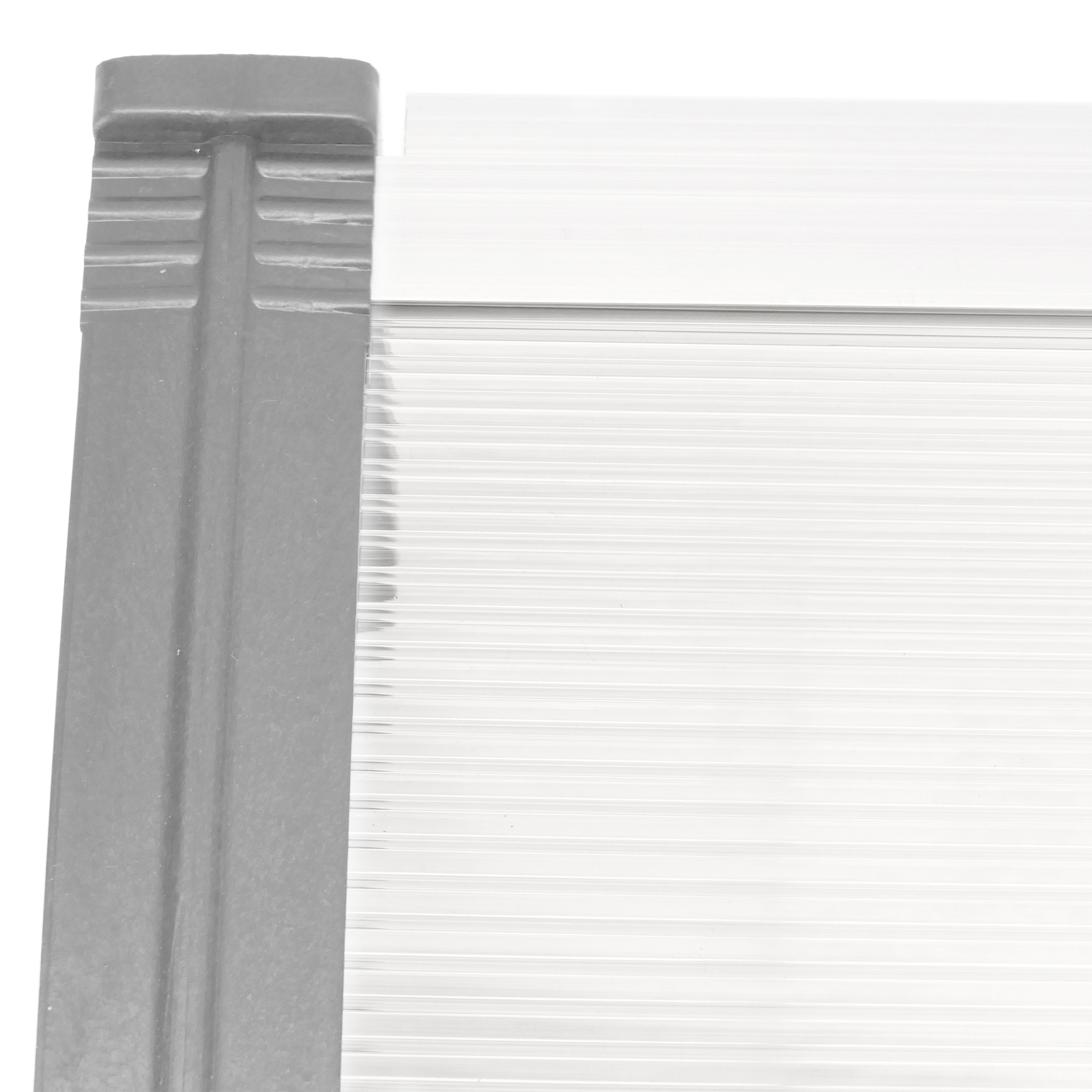 Tejadillo de protección 100x80cm Marquesina para puertas y ventanas gris -  Cablematic