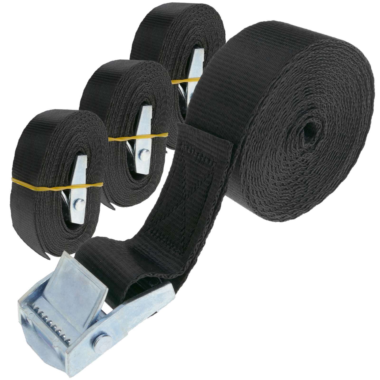 Comprar Correa de Amarre con Hebilla y Ajustador Triangular Metálico 250KG  - 25MM - Cintatex