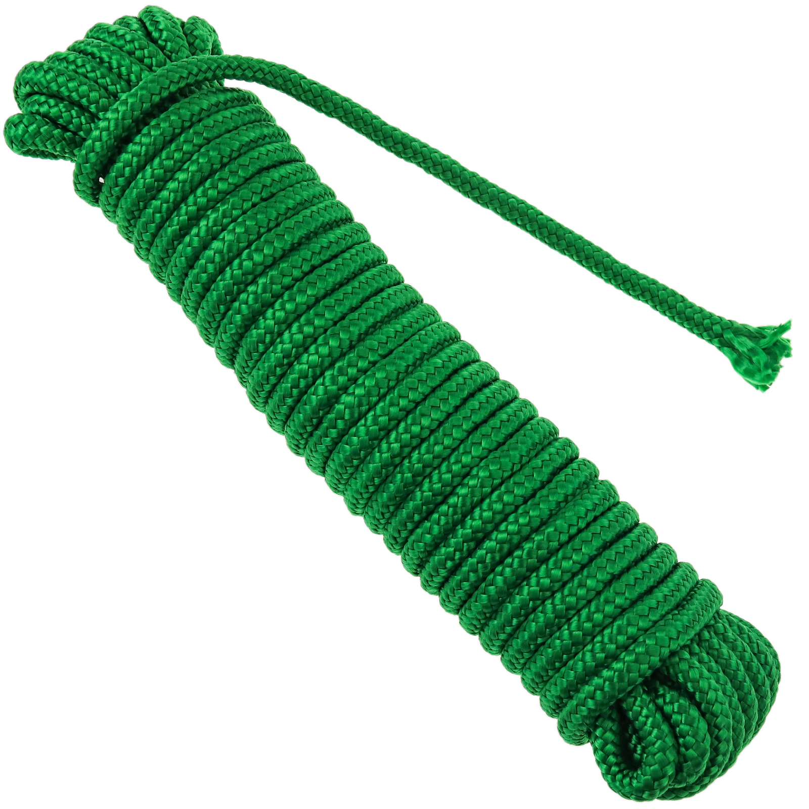 Cuerda de tendedero de PVC con núcleo de alambre 30 m x 3 mm verde -  Cablematic