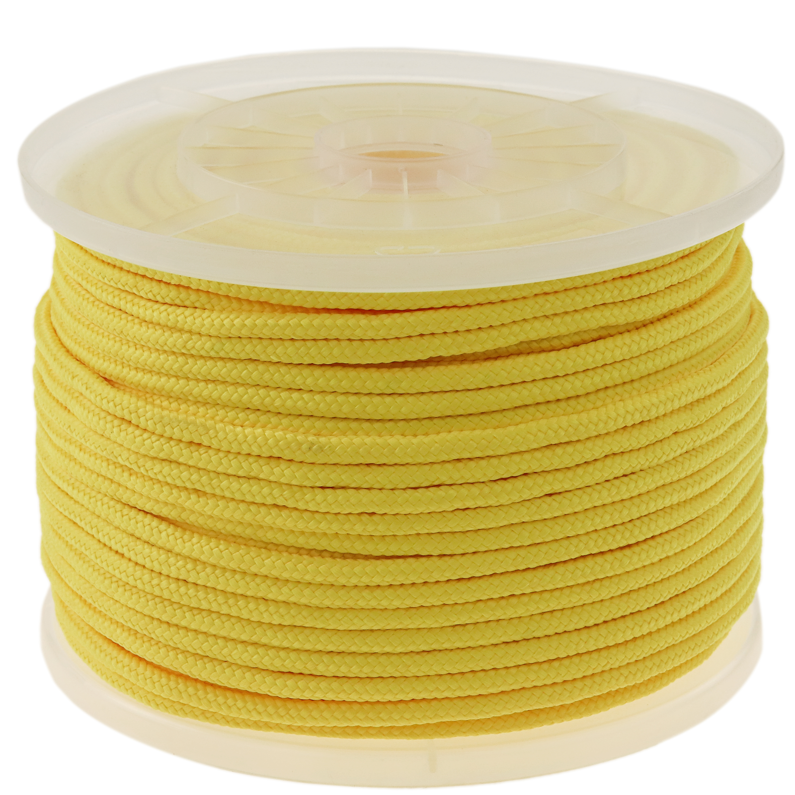 Corde tressée à fils multiples PP 100 m x 6 mm jaune - Cablematic