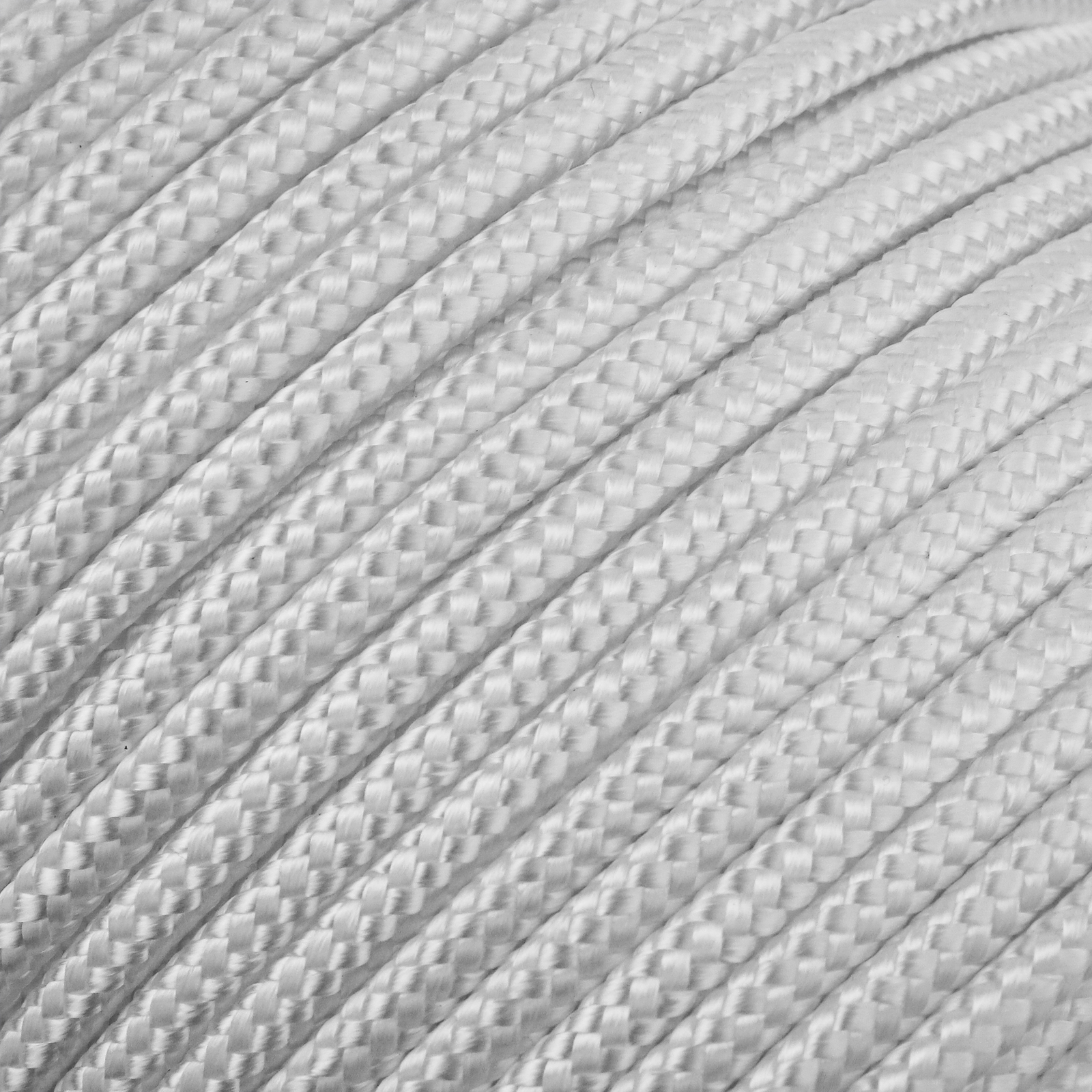 Braided polyester rope 100 m x 6 mm white