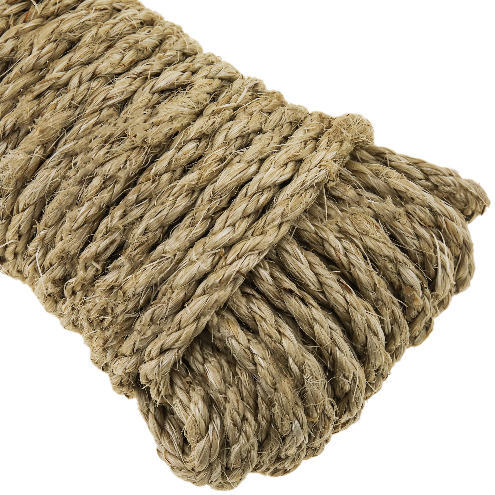 Corde torsadée en sisal 3 torons 100 m x 10 mm naturel - Cablematic