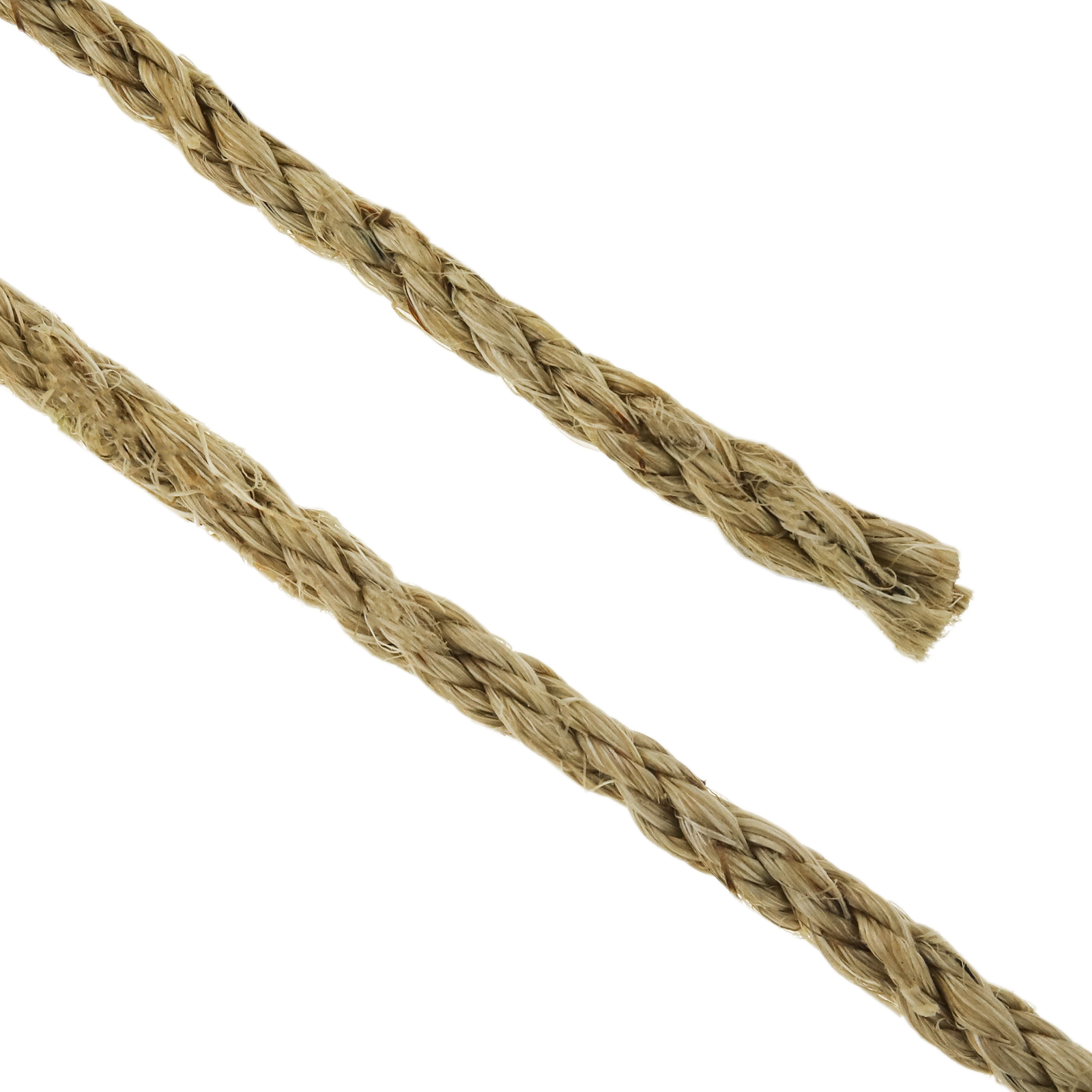 Corda di sisal intrecciata 3 fili 100 m x 10 mm naturale - Cablematic