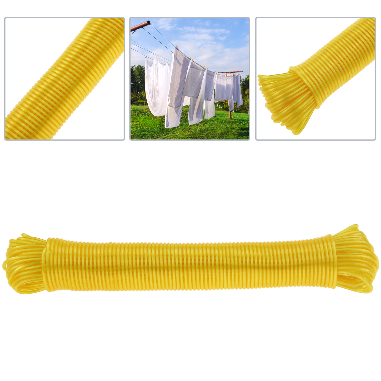 ⇒ Comprar Cuerda fijacion trenzada tendedero 05mm 20 mt nylon azul/amarillo  hyc 5129050020 ▷ Más de 200 tiendas ✔️