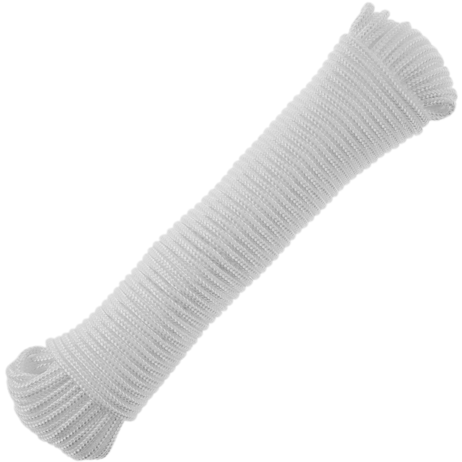 Corde tressée en nylon 100 m x 3 mm blanche - Cablematic