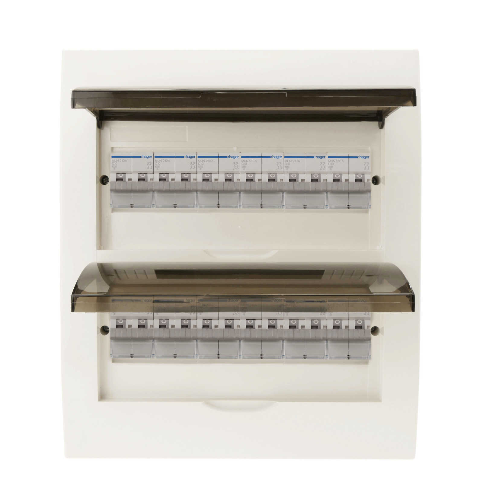 Caja de distribución eléctrica de 4 módulos de superficie de