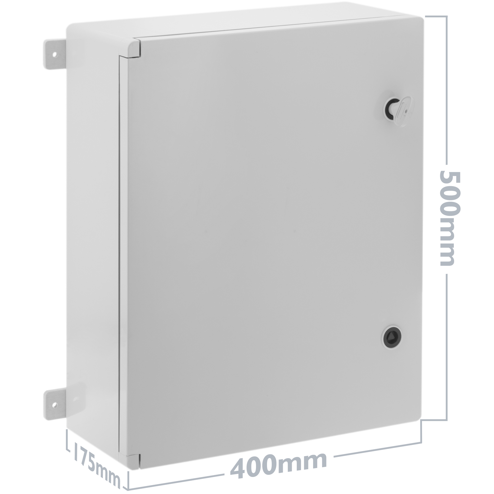 Caja De Distribución Metálica BeMatik De 400x300x150 Mm – IP65 Para Exterior, Con Chapa De Montaje Y Llave De Cierre