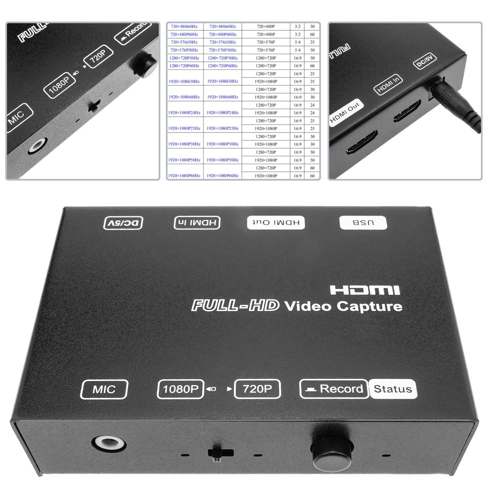  Tarjeta dual de captura de vídeo HDMI 1080P, captura  simultáneamente 2 canales HDMI señal : Electrónica