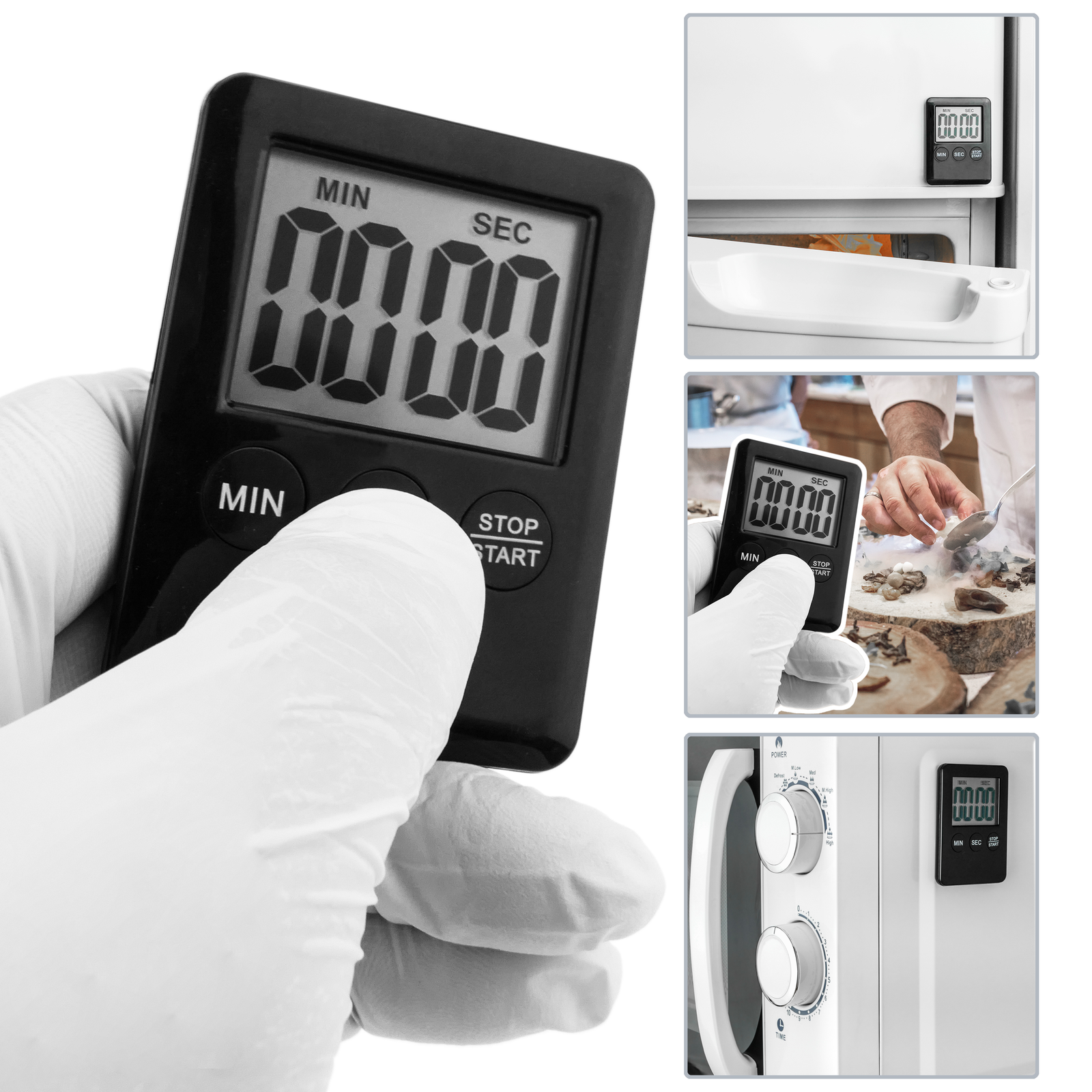 Primematik - Temporizador De Cocina Magnético. Control De Tiempo Digital De  Color Negro Dk09000 con Ofertas en Carrefour