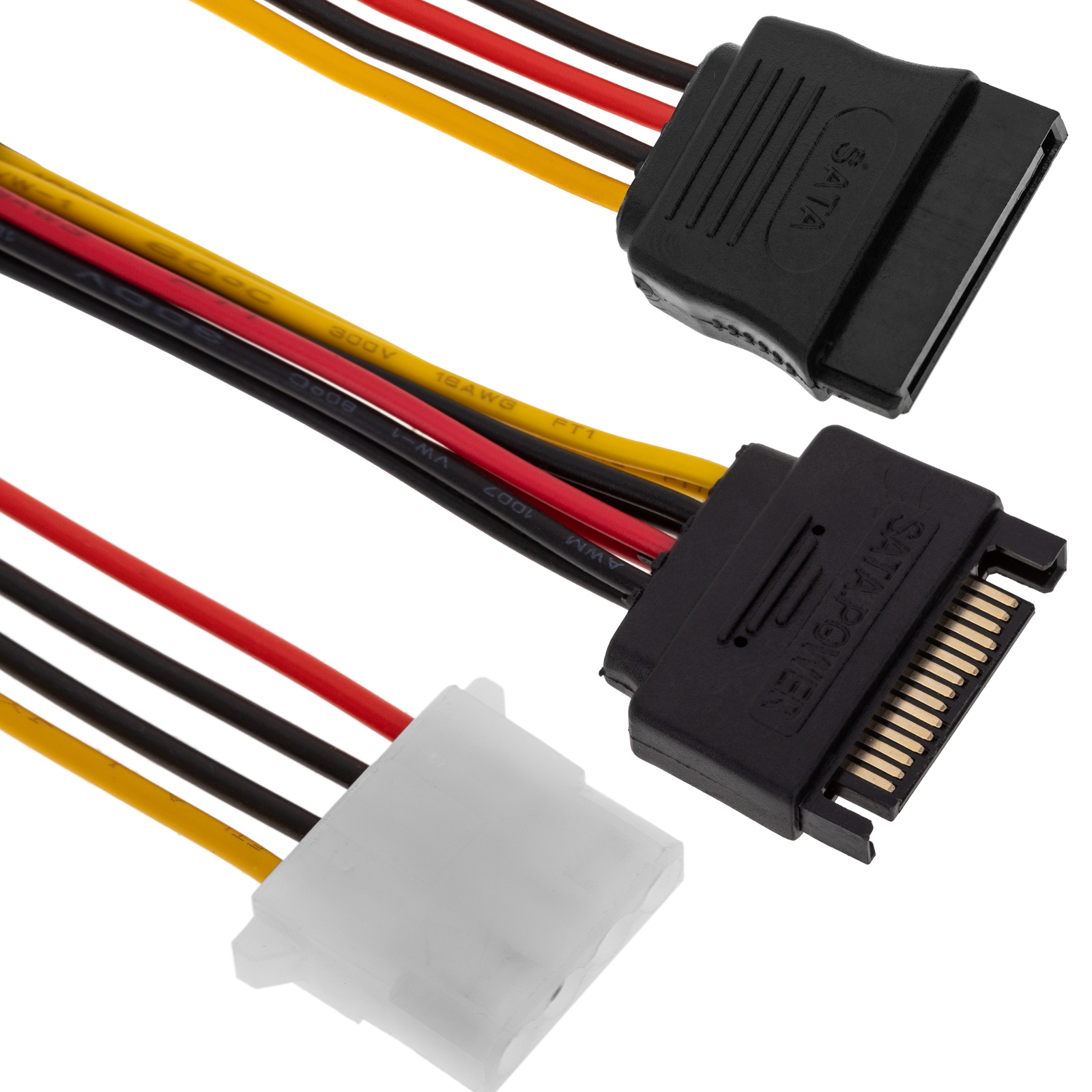 Cable SATA 2 en 1 con alimentación Molex (para 1 HDD o SSD) - Serial ATA -  LDLC