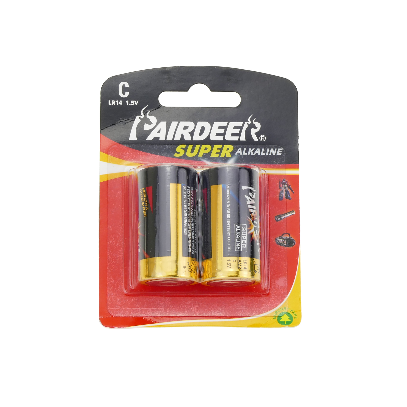 PACK 2 PILAS LR14 C 1,5V DURACELL PLUS POWER