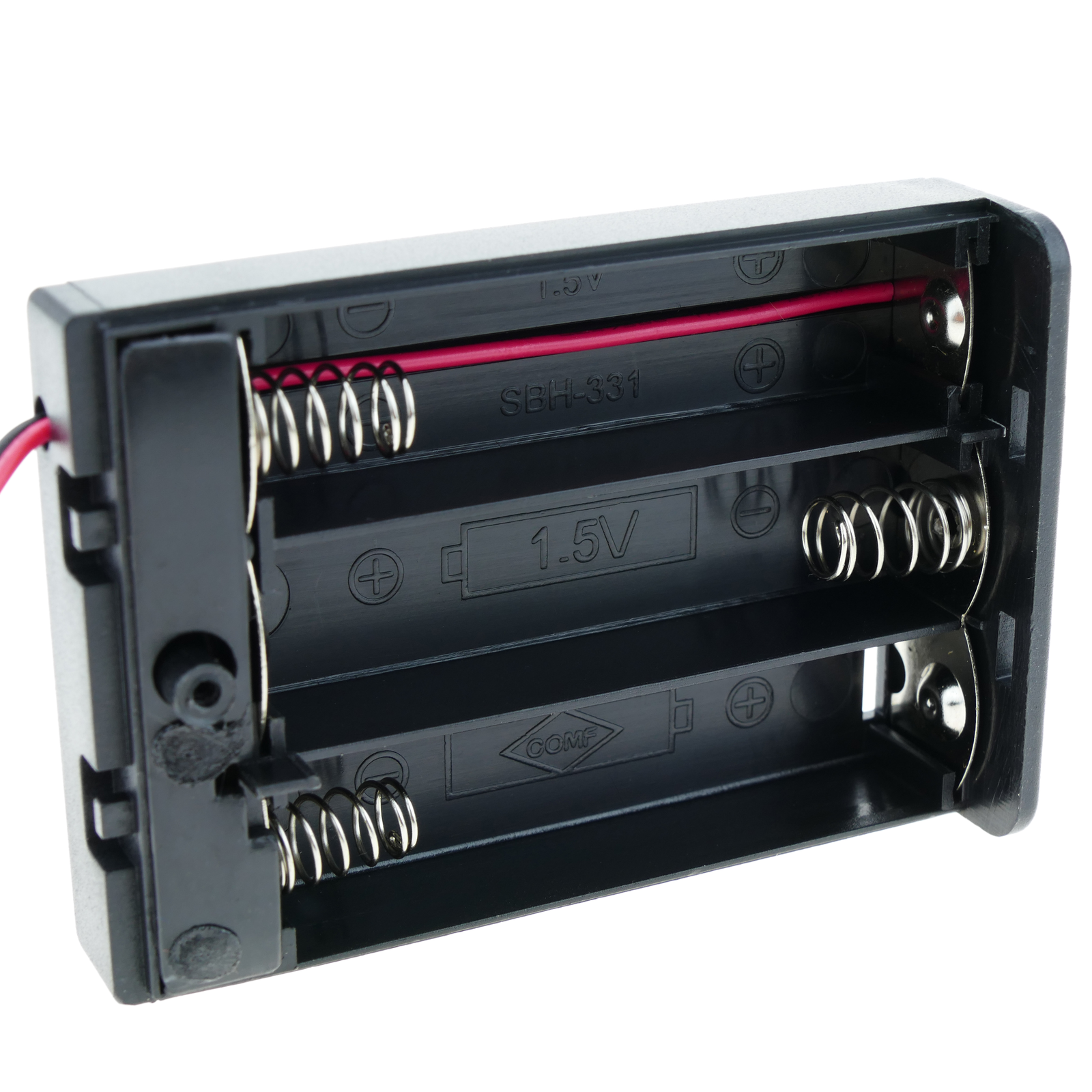 BeMatik - Portapilas en Caja para 2 Pilas LR6 AA 1.5V con Interruptor :  : Electrónica