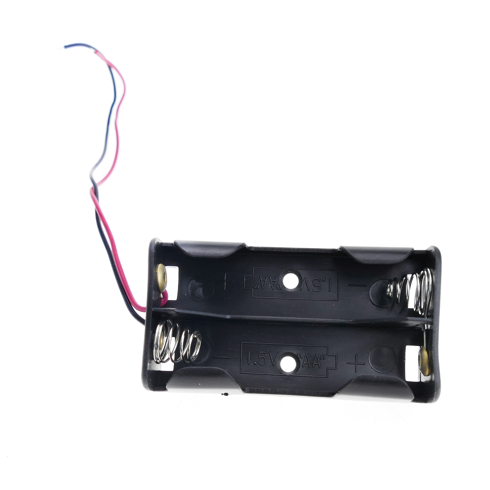 Portapilas en caja para 2 pilas LR6 AA 1.5V con interruptor - Cablematic