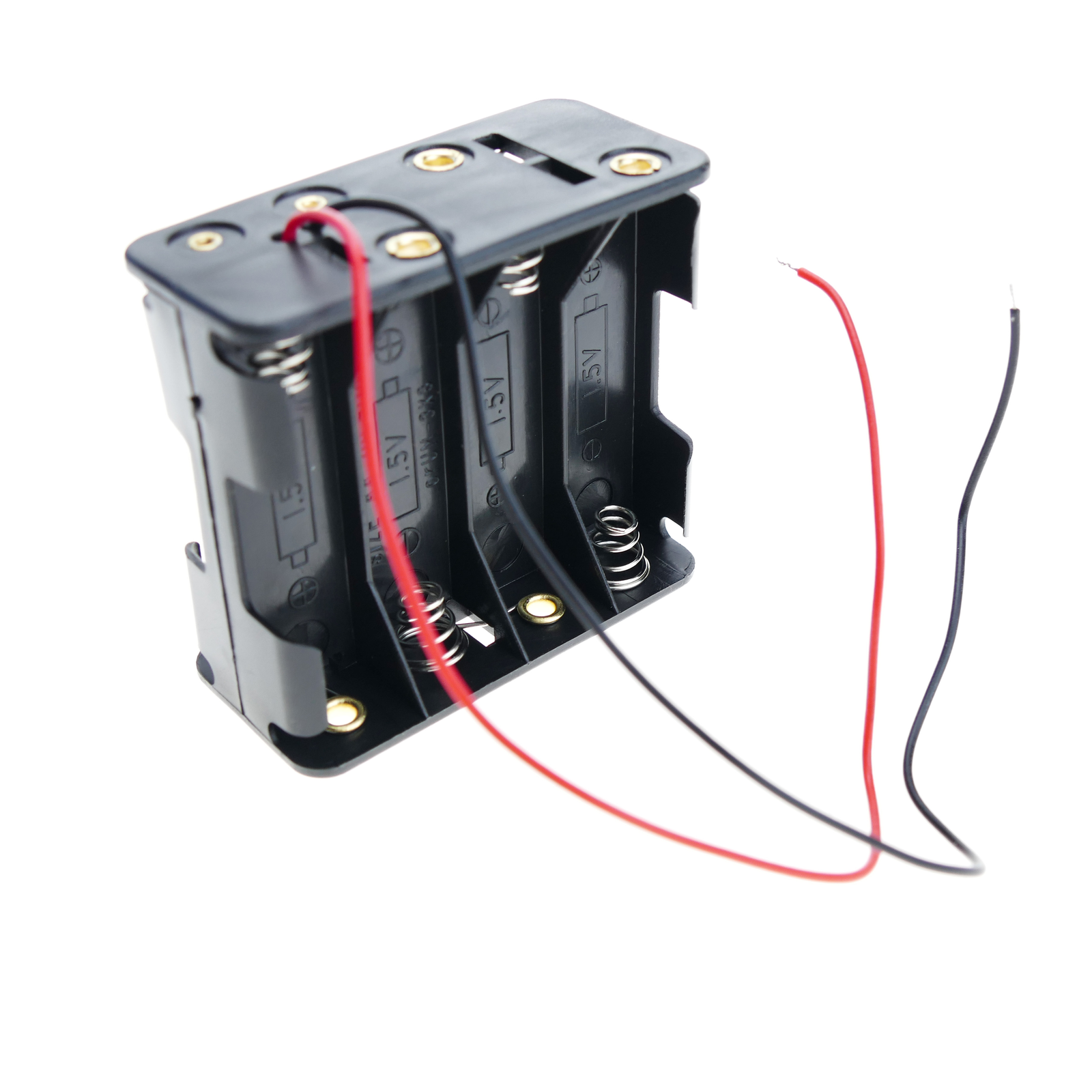 Portapilas en caja para 2 pilas LR6 AA 1.5V con interruptor - Cablematic