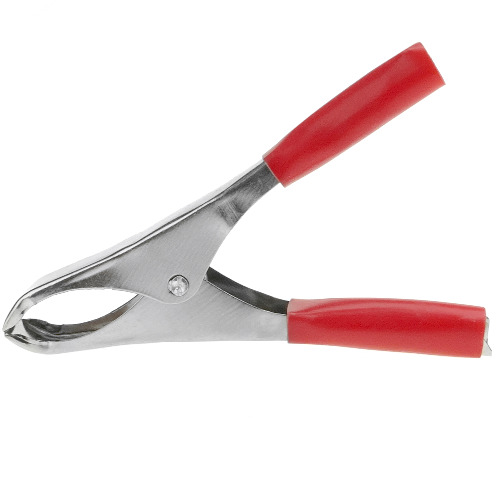 Clip in coccodrillo rosso con maniche isolate per collegamenti elettrici  70mm - Cablematic