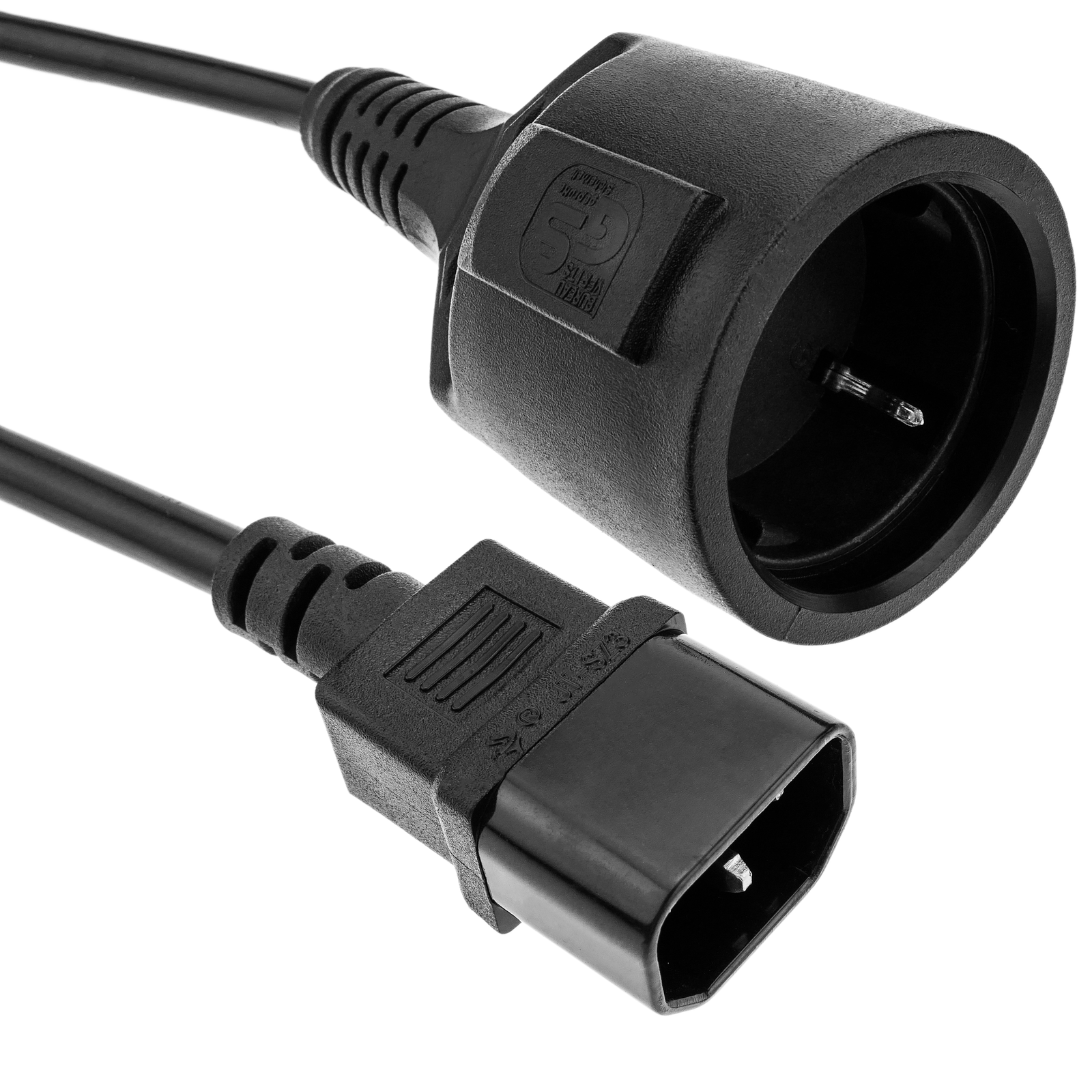 Schuko socket 4-way with 2m cable