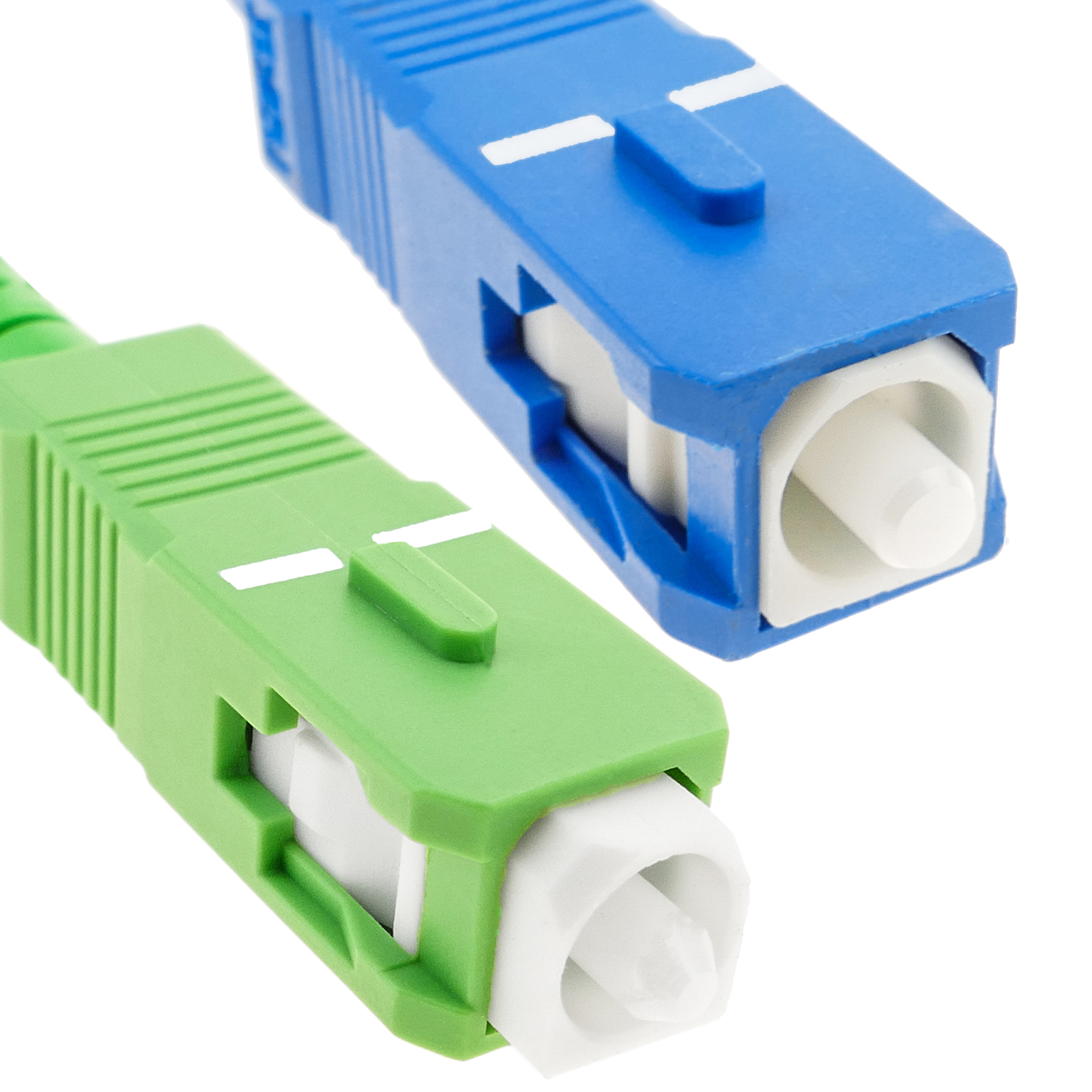 BeMatik Cable de Fibra óptica SC/APC a SC/APC monomodo simplex 9/125 de 2 m OS2 Blanco