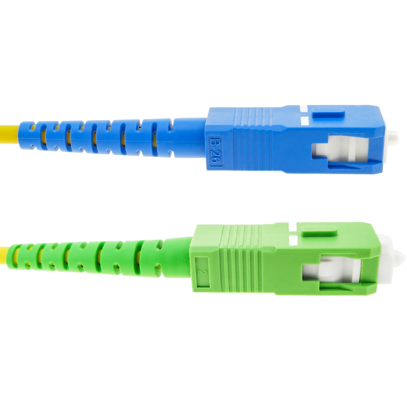 Cable de Internet de fibra óptica SC/APC blanco de 3 pies - Cable SCAPC  Simplex Monomodo 1M y conector - Cable de conexión de fibra de repuesto o