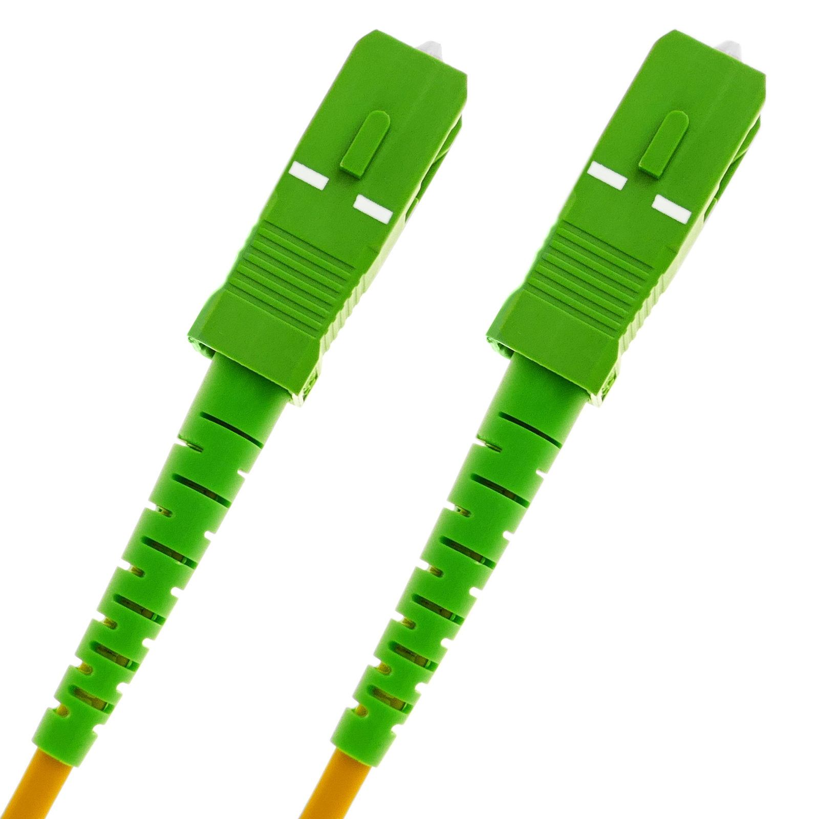 20m OS2 gelb LWL Glasfaser-Kabel Simplex 9/125 Patchkabel LC/APC auf SC/APC Stecker Lichtwellenleiter 20 Meter 