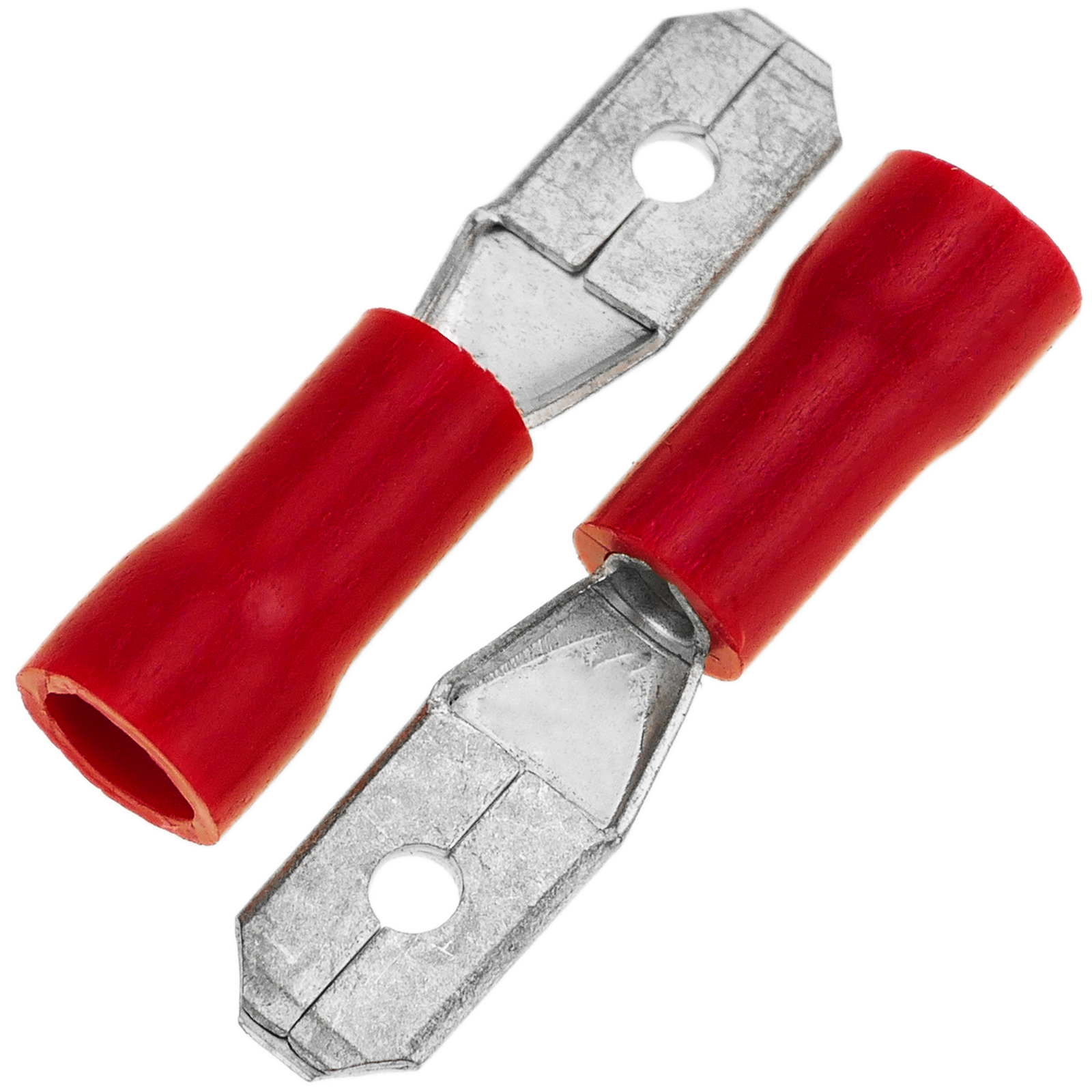 Terminale Faston Maschio 4,8 mm rosso Confezione da 100 unità - Cablematic