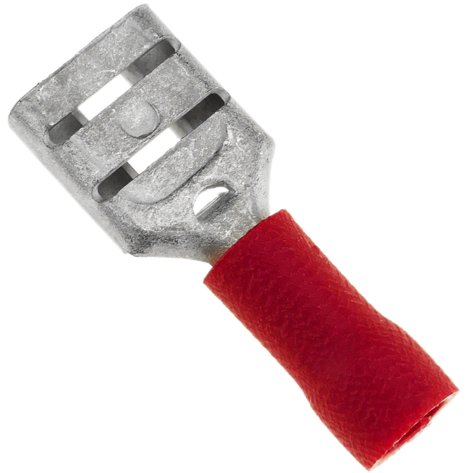 Terminal Faston Macho 6.3 mm rojo Pack de 100 uds - Cablematic