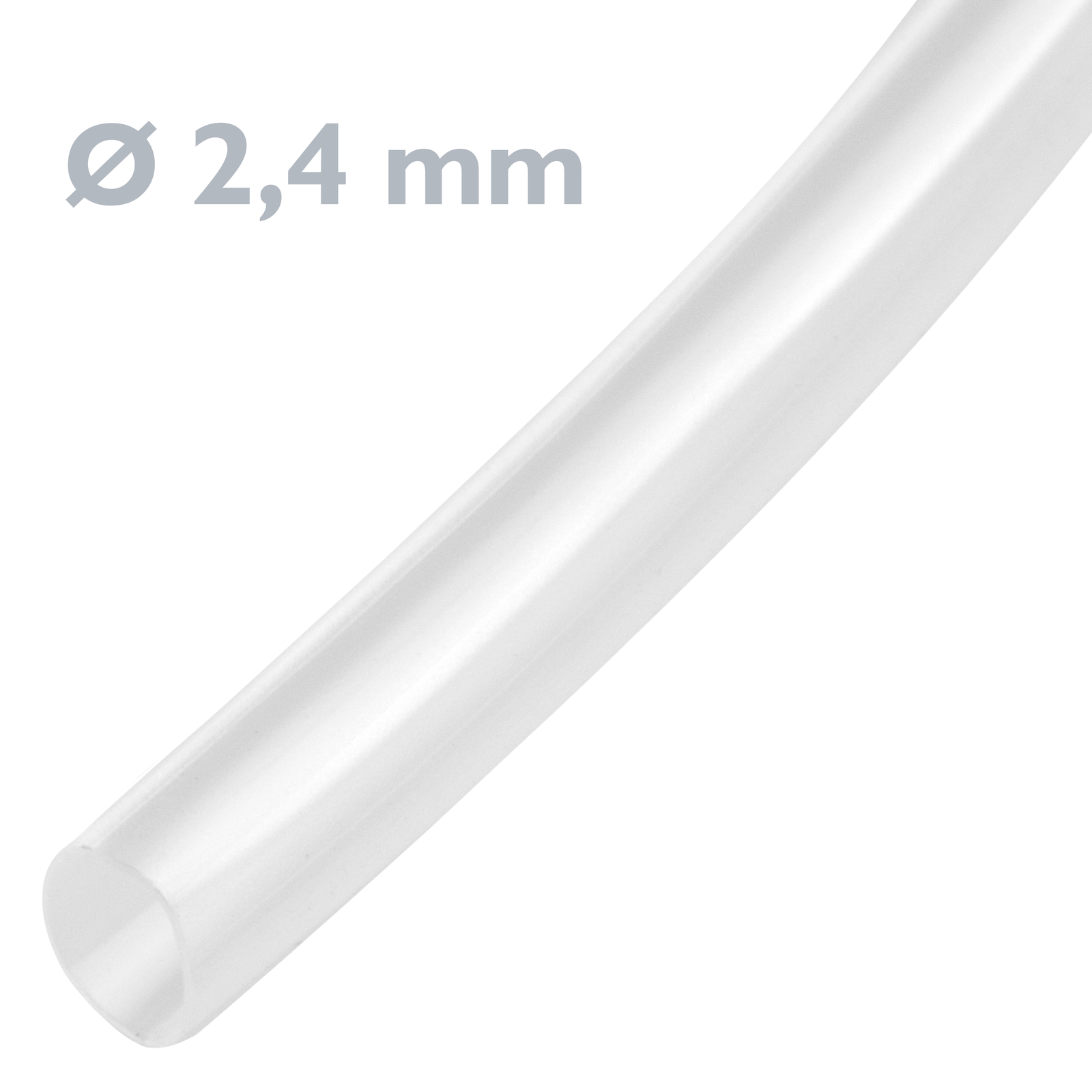 Tubo termoretráctil transparente de 25,4mm en bobina de 3m - Cablematic