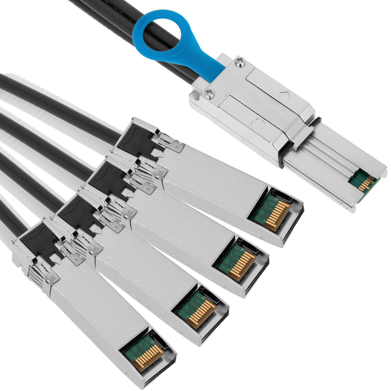 MiniSAS Cable SFF-8088 to 4 SFP + SFF-8431 10 Gigabit 1m - Cablematic