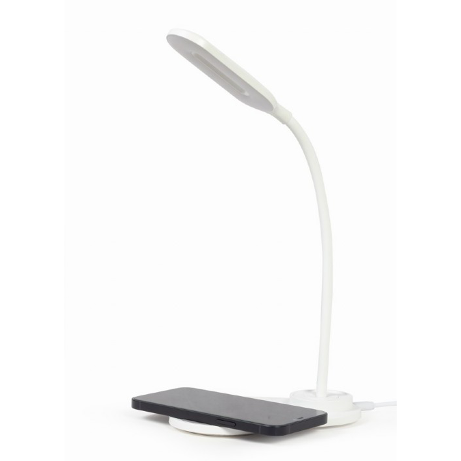 Lampada da scrivania con caricabatterie wireless Gembird bianco - Cablematic