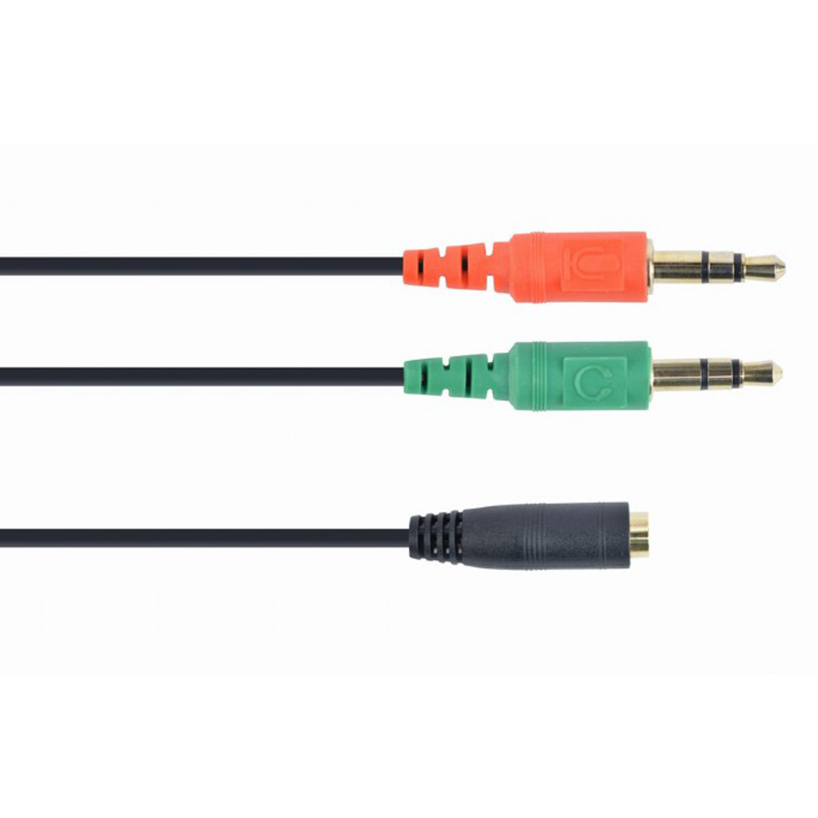 Adaptador Audio Estéreo Jack 3.5mm M a 2 Jacks 3.5mm H Mono 15cm -  Cablematic