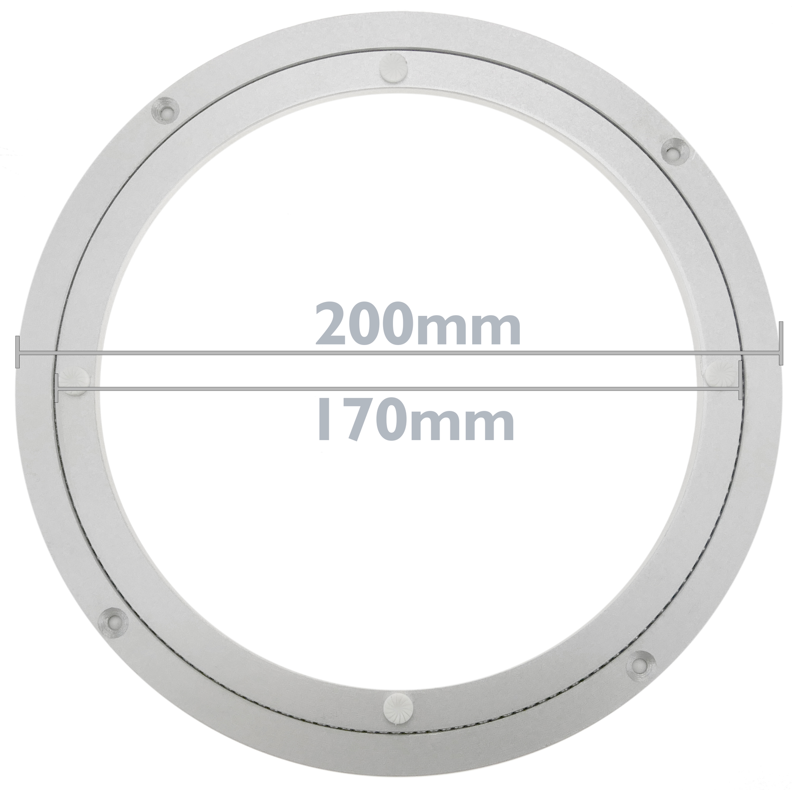 Manual rotating base swivel 246x246mm and 150Kg load. Rotation platform