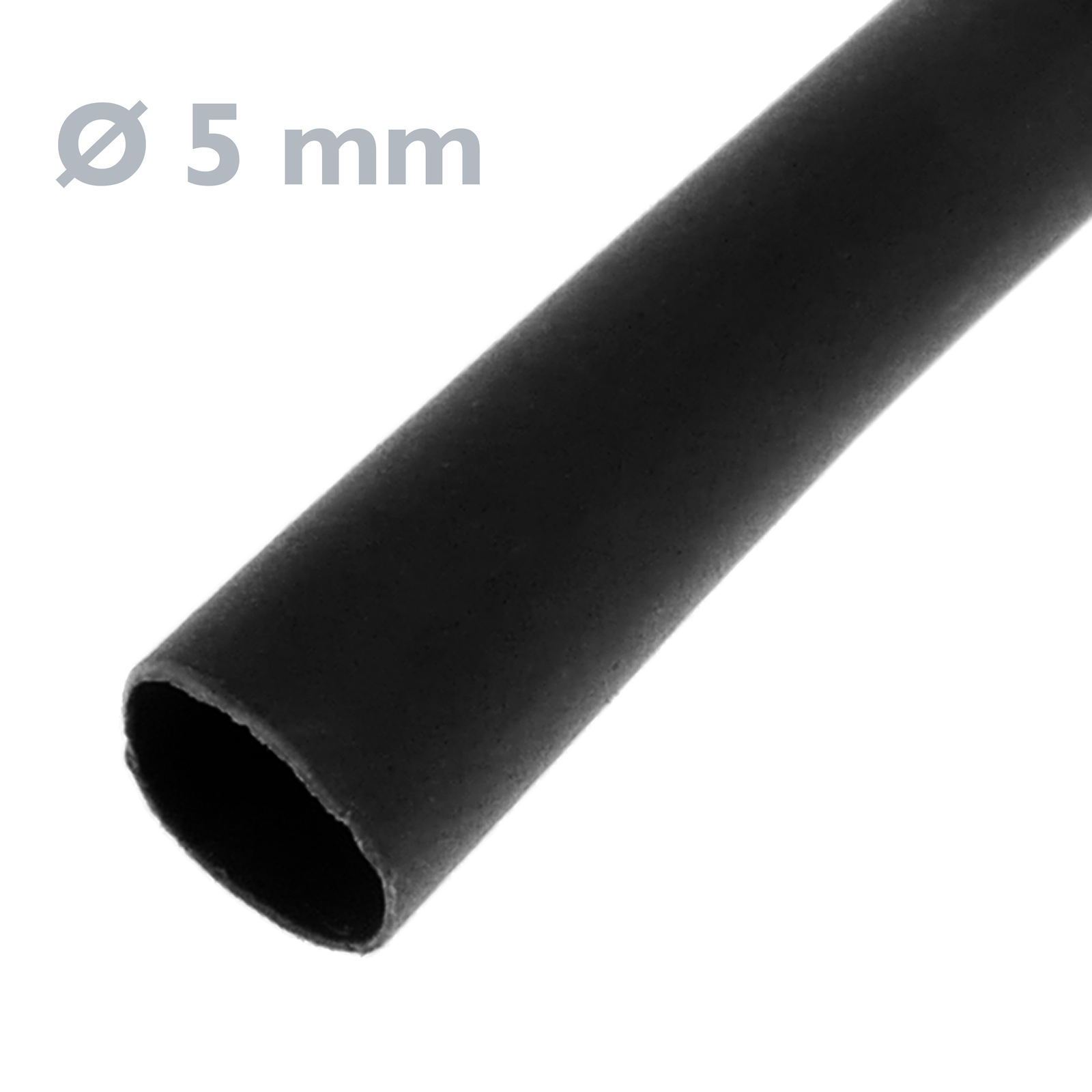 Heat shrink sleeve LSZH 2:1 ratio 6-3mm non-adhesive Black Pk of 10Mtr 