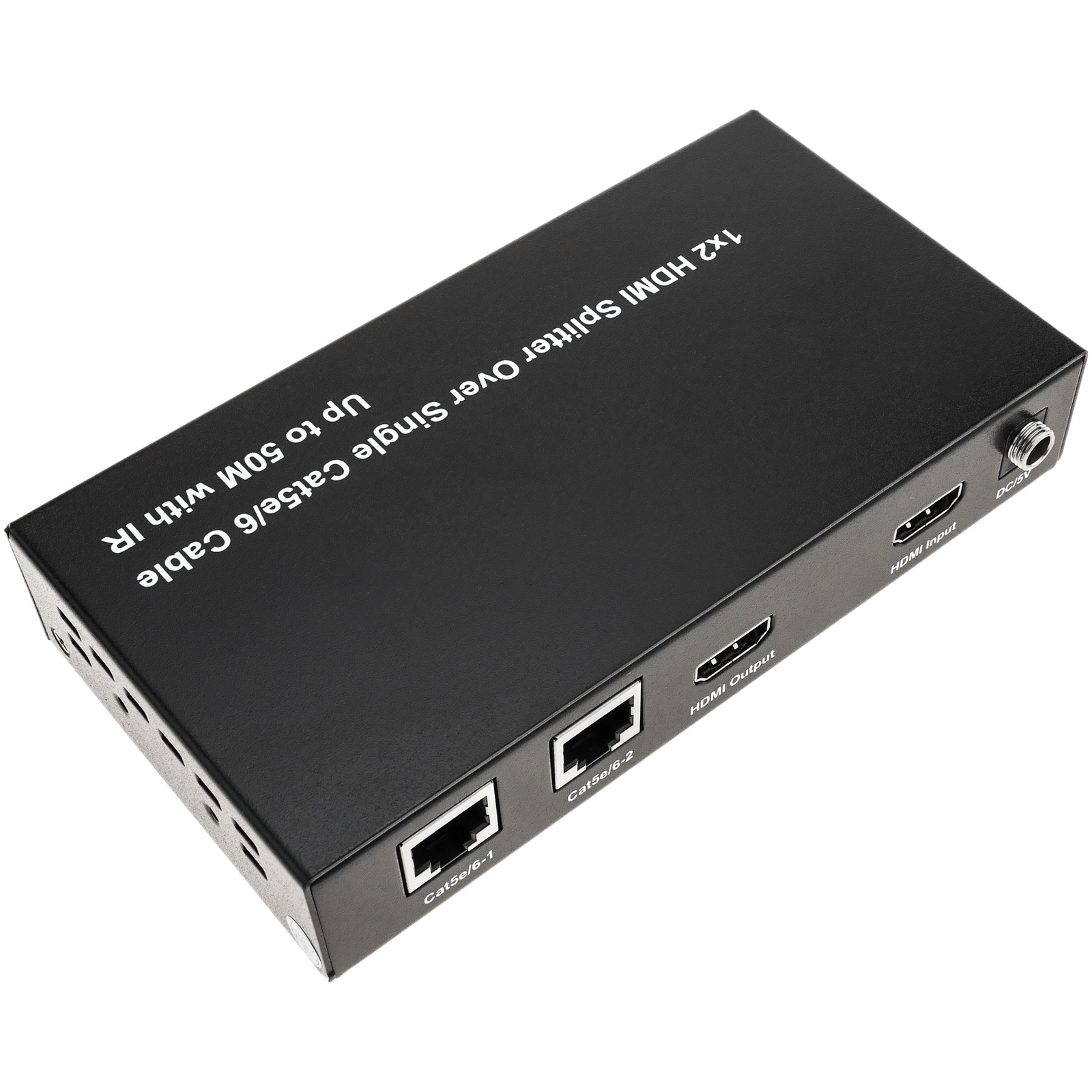 2-port HDMI splitter extender multiplier over Cat.5e ethernet cable up to m with IR - Cablematic