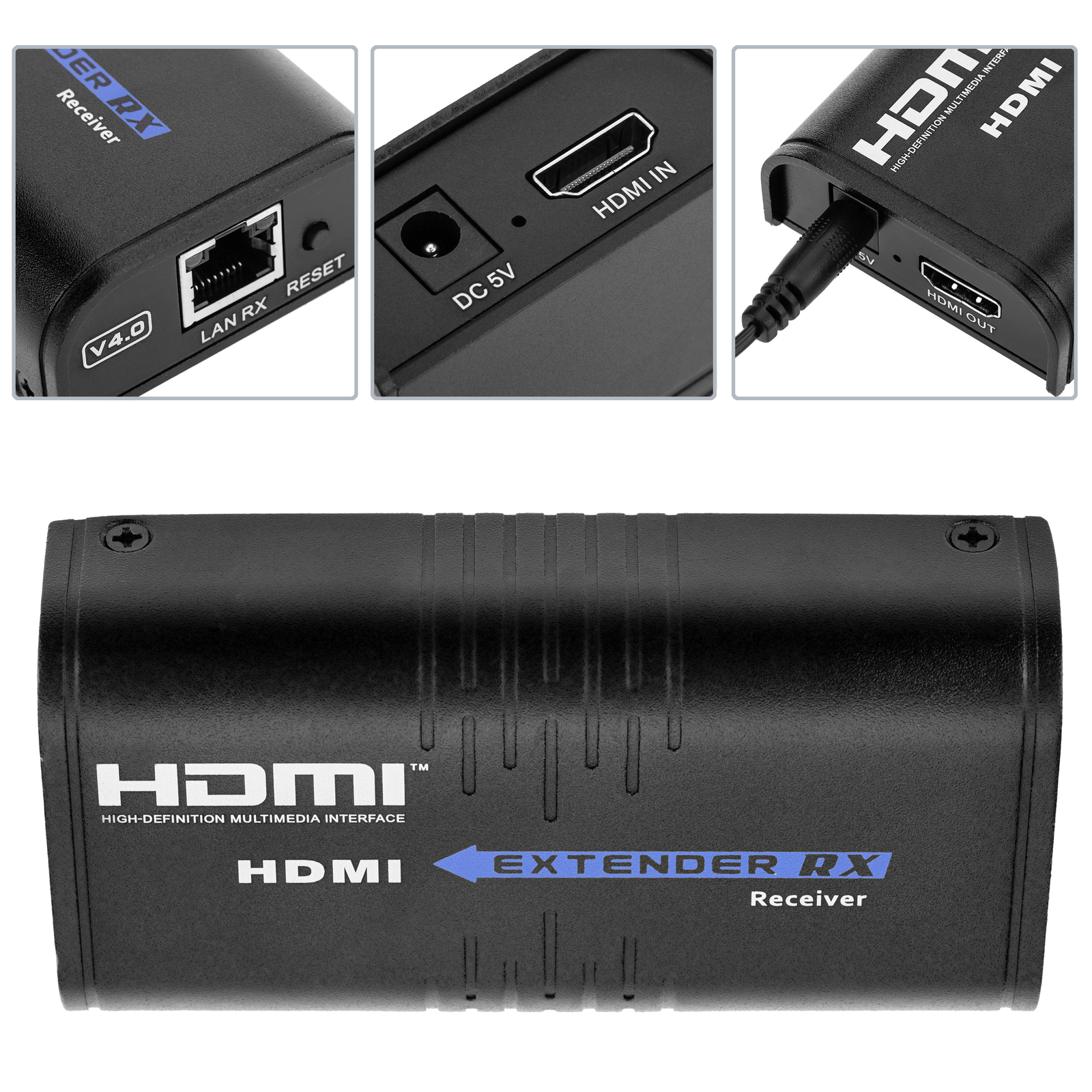 Adaptateur bluetooth,Répéteur HDMI vers RJ45,2 pièces,prolongateur