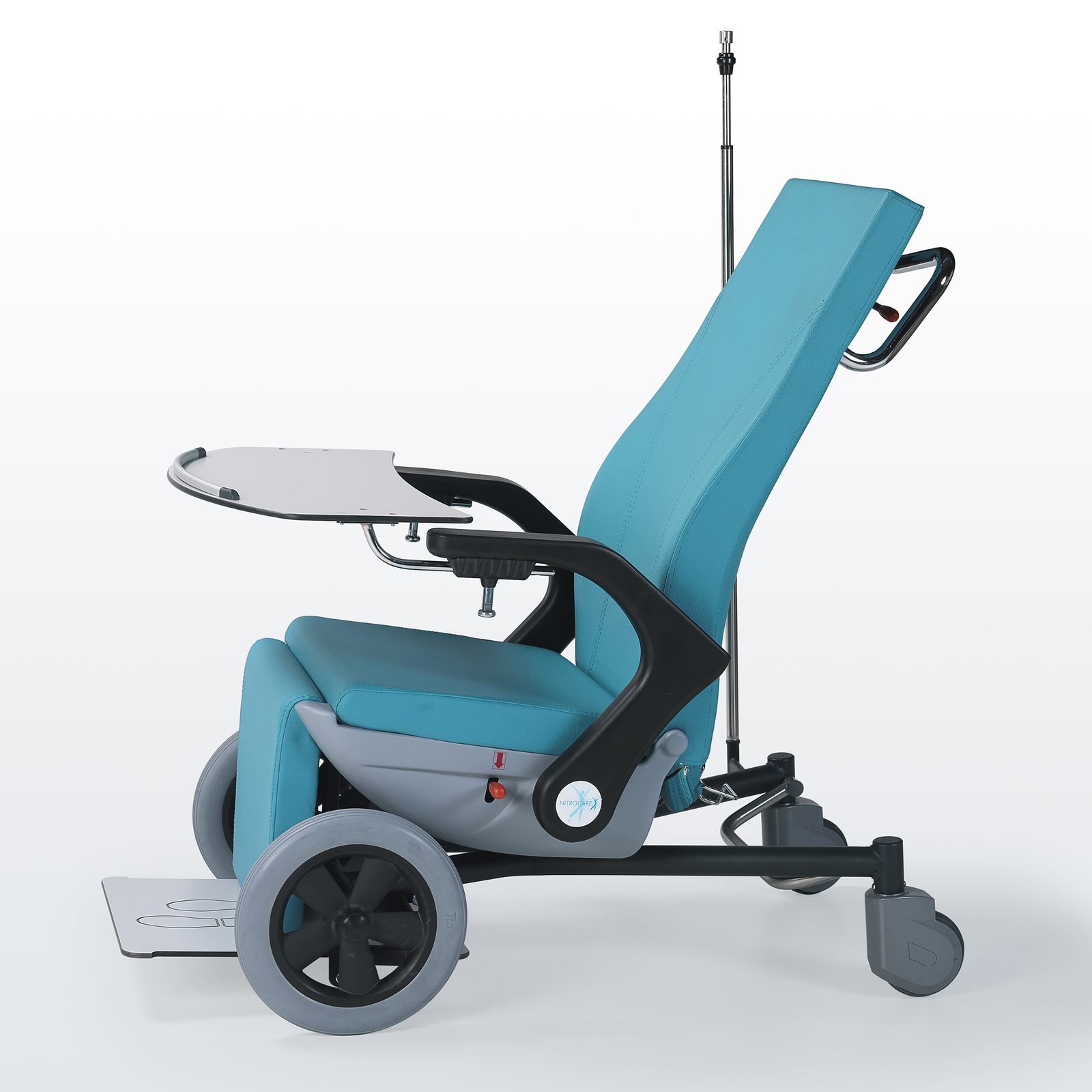 Adjustable wheelchair Nitrocare NTSX6 for hospital care and patient  transfer - Cablematic