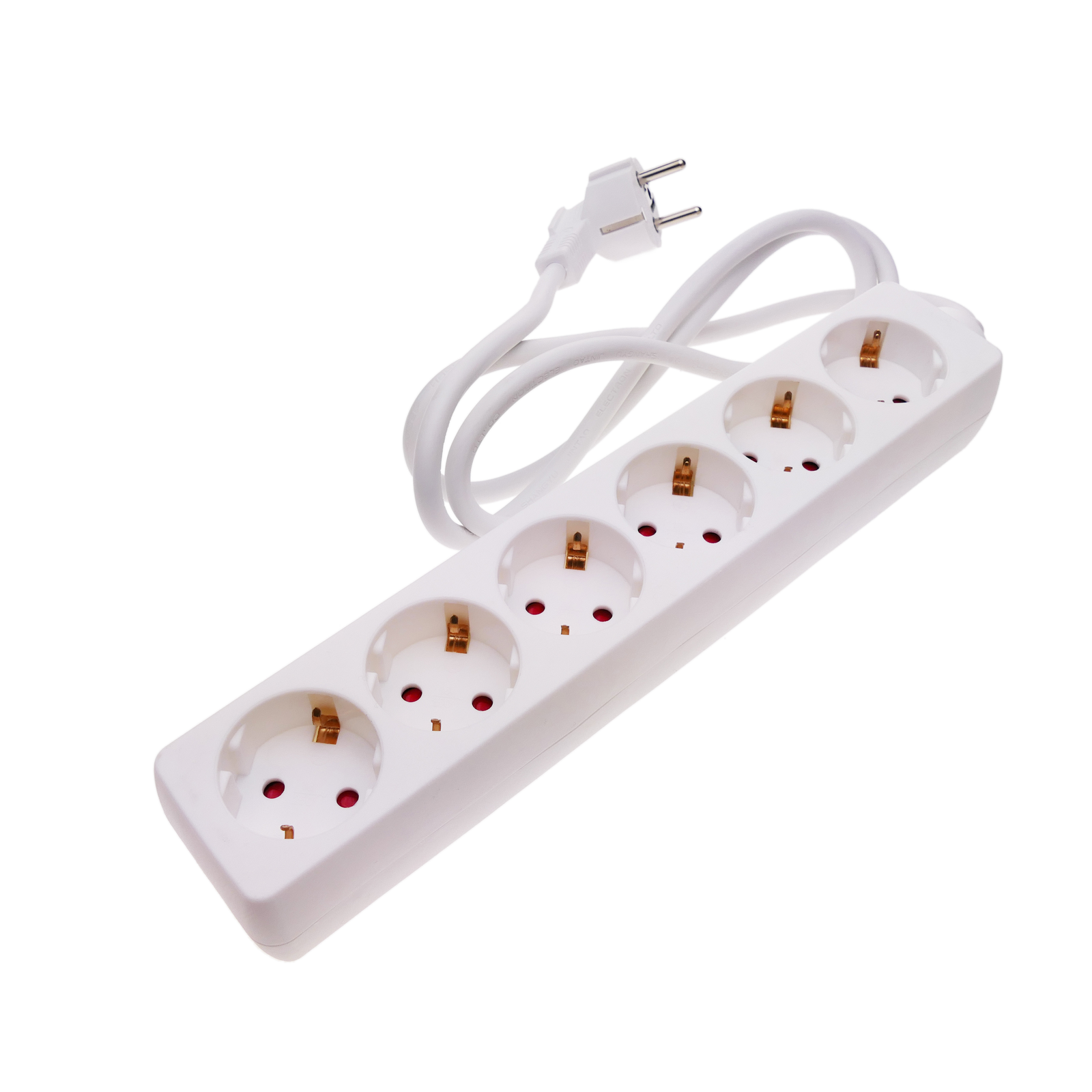 BeMatik - Regleta de 4 enchufes schuko con Interruptor Individual sin Cable