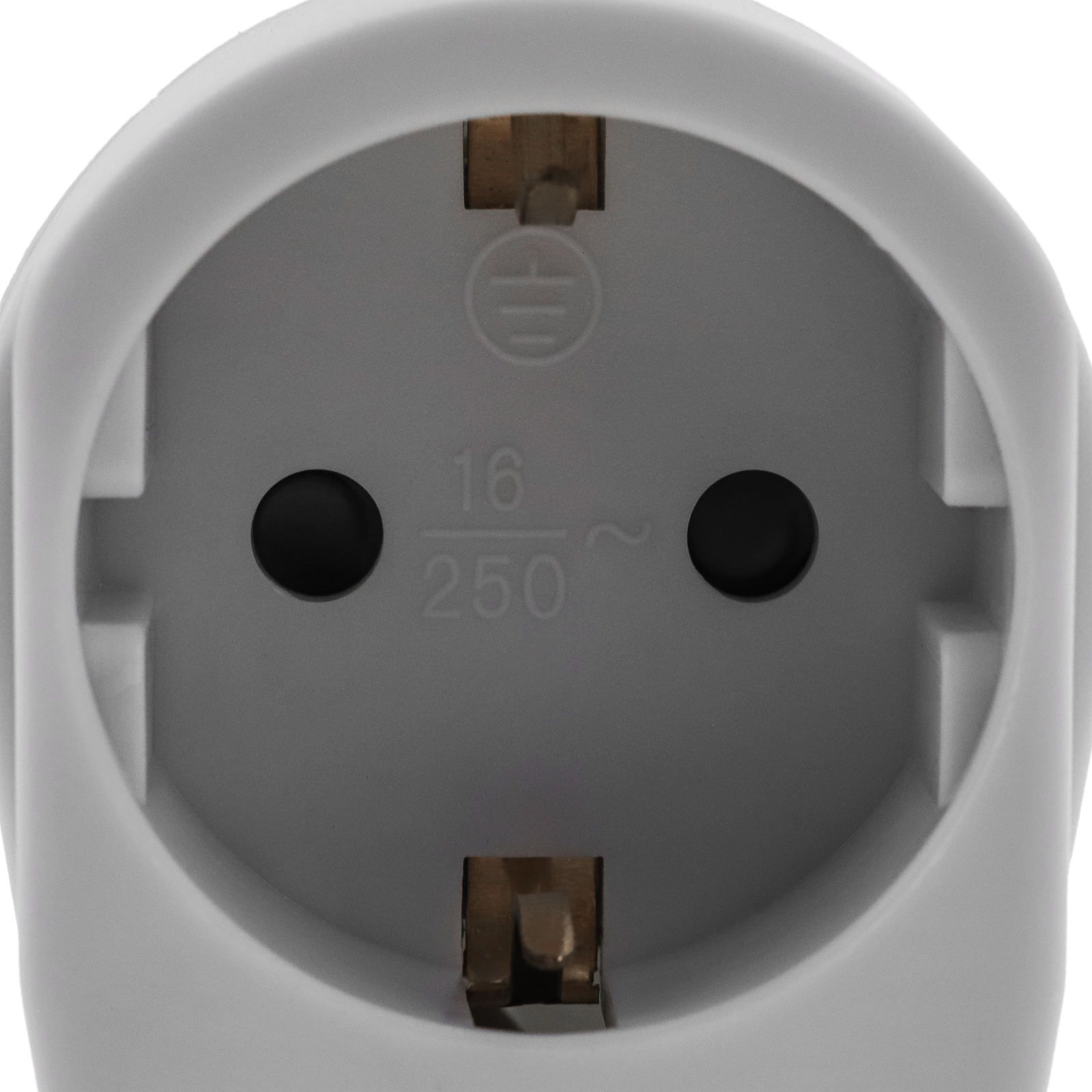 Clavija enchufe bipolar europlug macho blanco - Cablematic