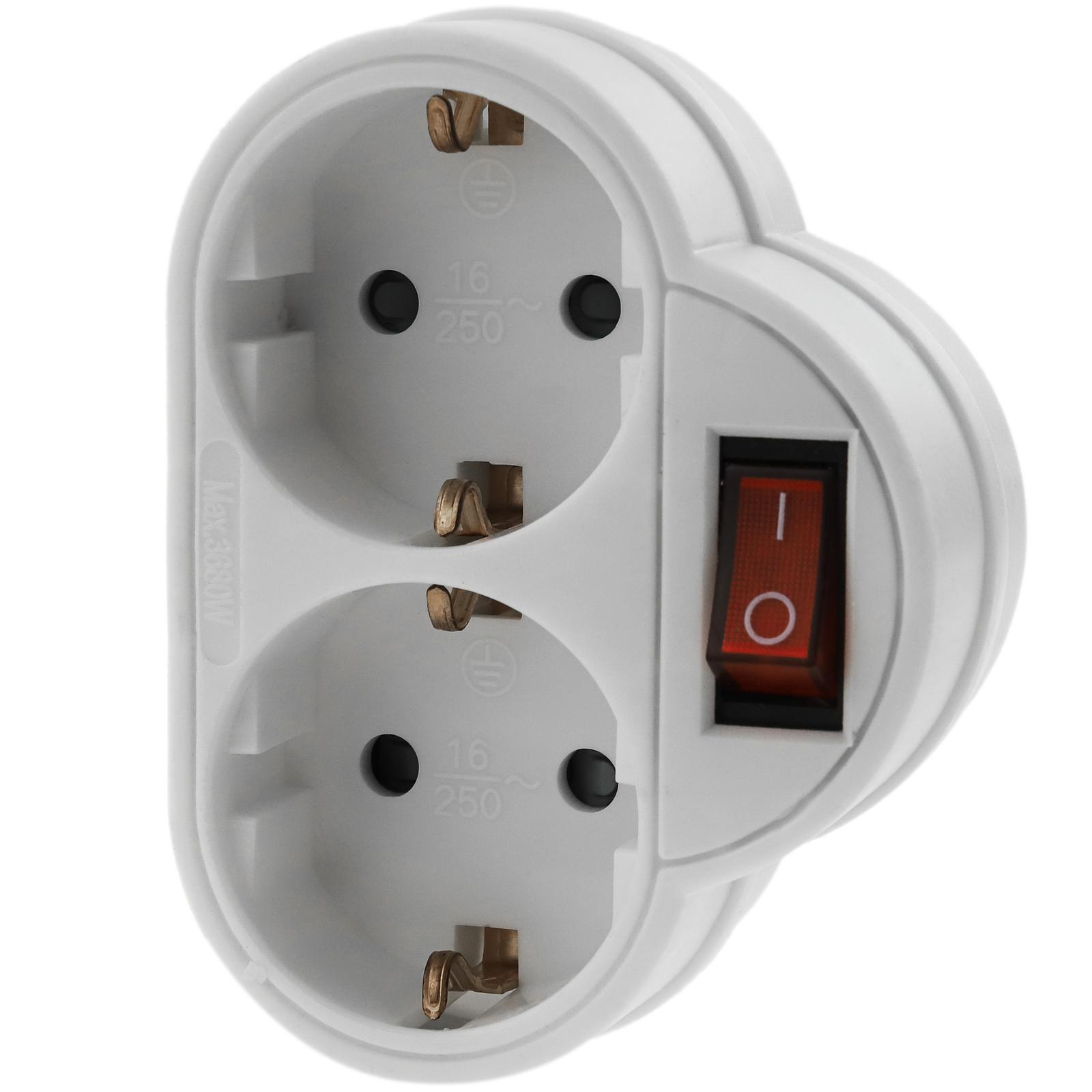 1 pc eu prise électrique 16a 250v eu allemand france 2 broches europe  adaptateur secteur prise électrique européenne blanc noir convertisseur