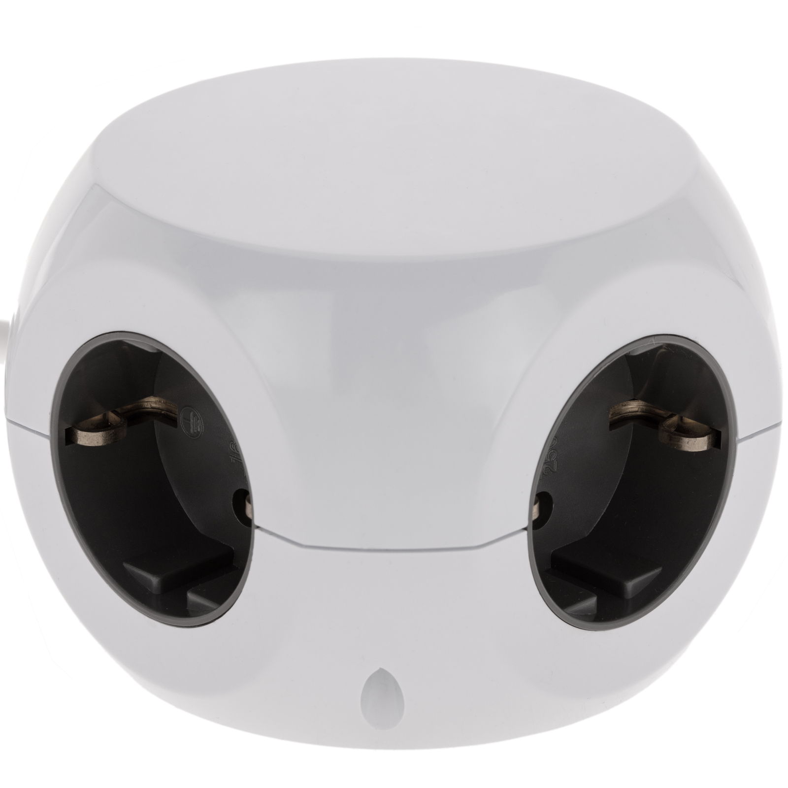 Base de 3 enchufes schuko con 2 puertos USB, 2 USB-C y carga inalámbrica  tipo cubo blanco - Cablematic