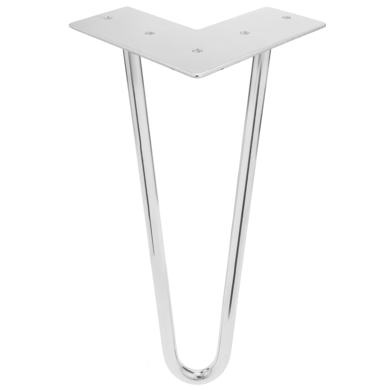 Pies para mesa y mueble Patas en acero 2 varillas 20 cm cobre intenso  4-pack - Cablematic