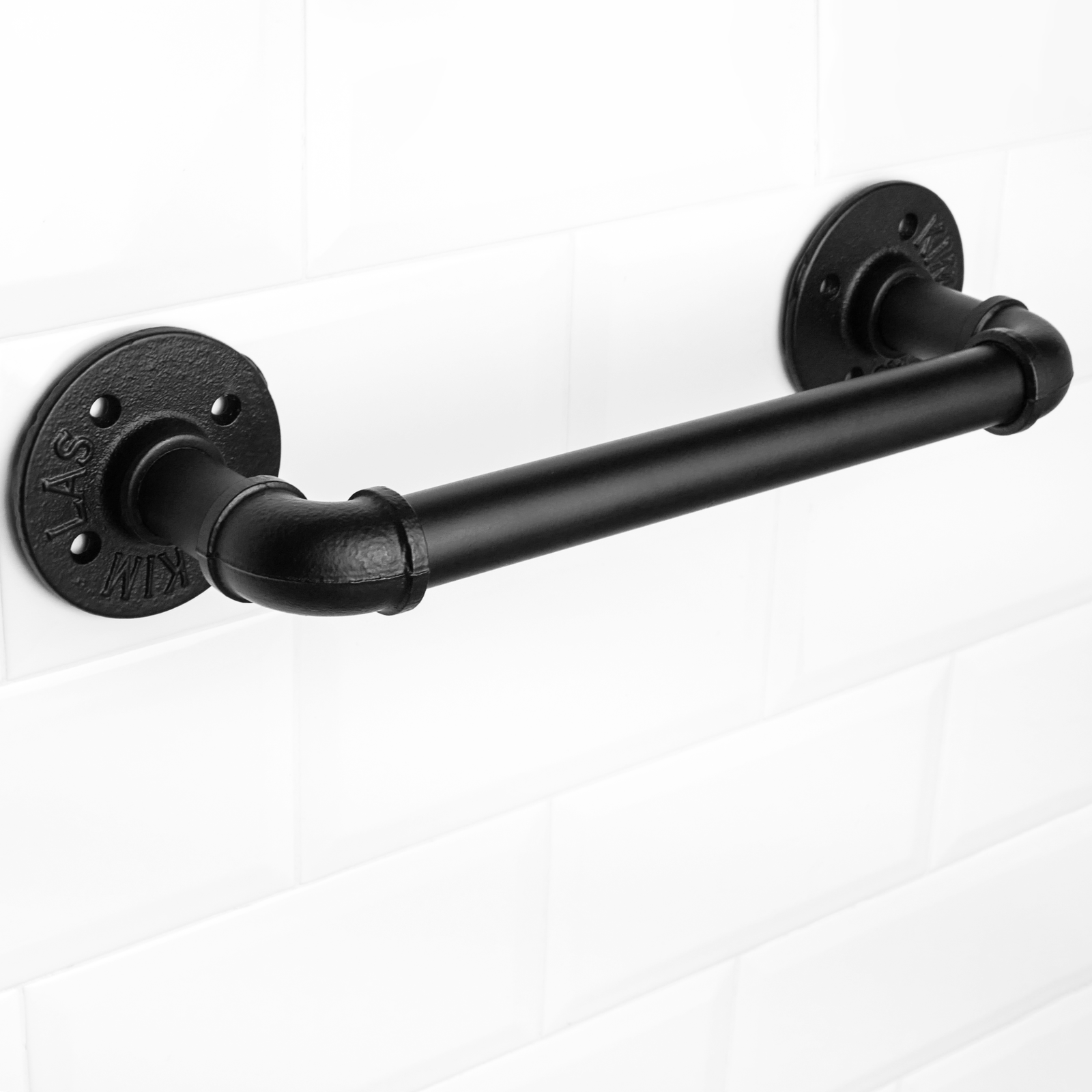 Support bar 300 mm. Industrial and vintage pipe towel rail - Cablematic