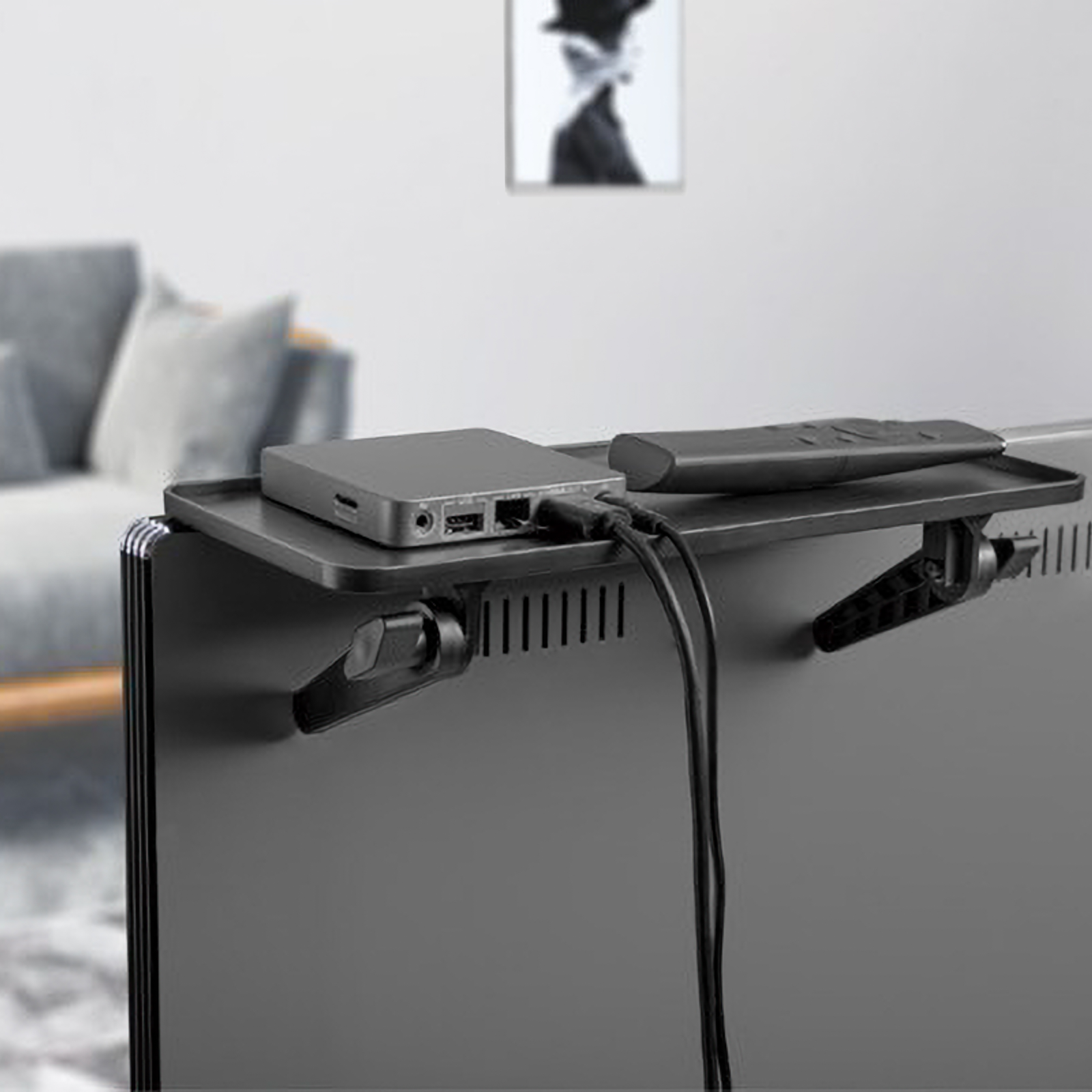 Soporte de Monitor de brazo largo, Base giratoria para pantalla de ordenador  de escritorio, mesa telescópica