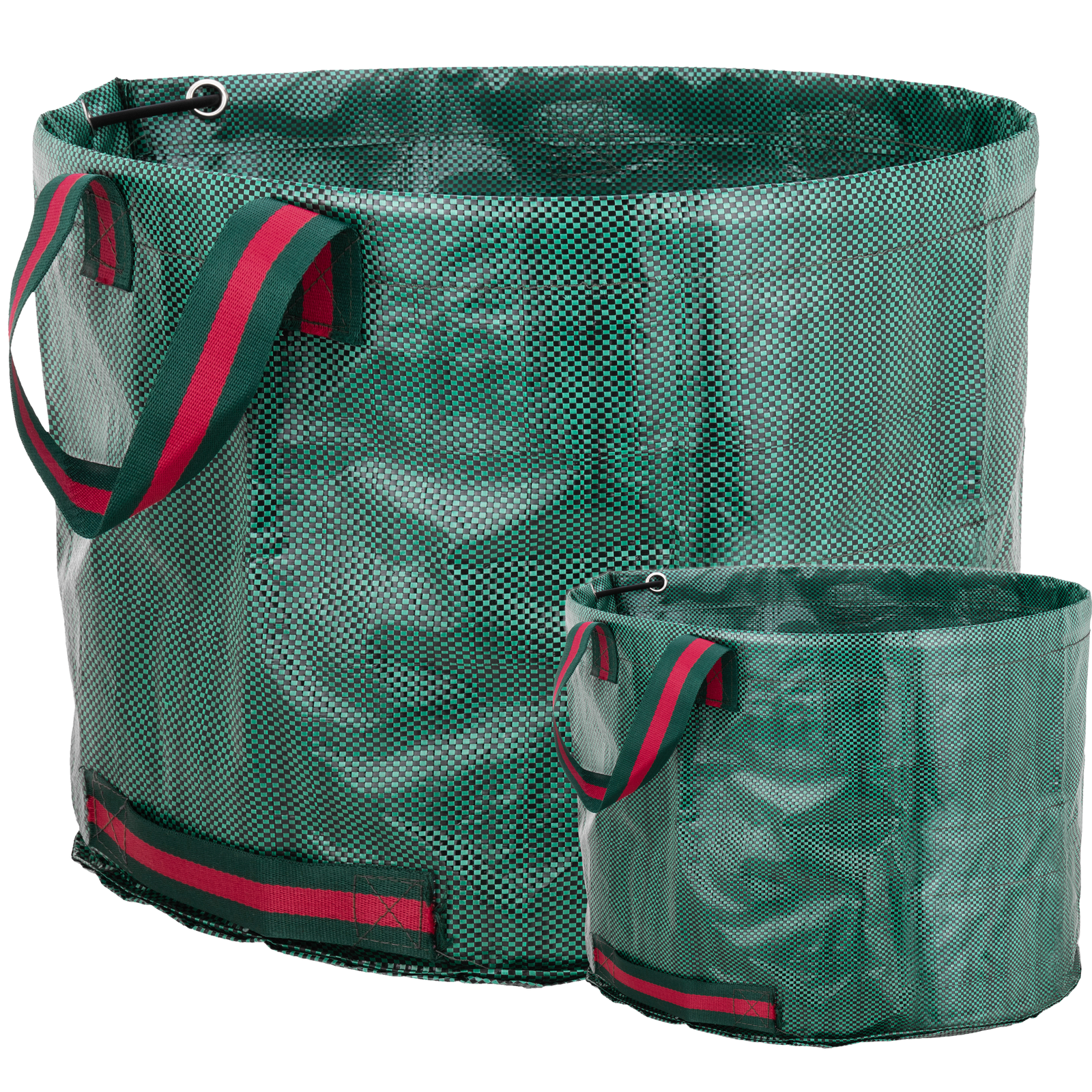 3-Pack 125L Garden Waste Bags Heavy Duty with Handles,Green Leaf